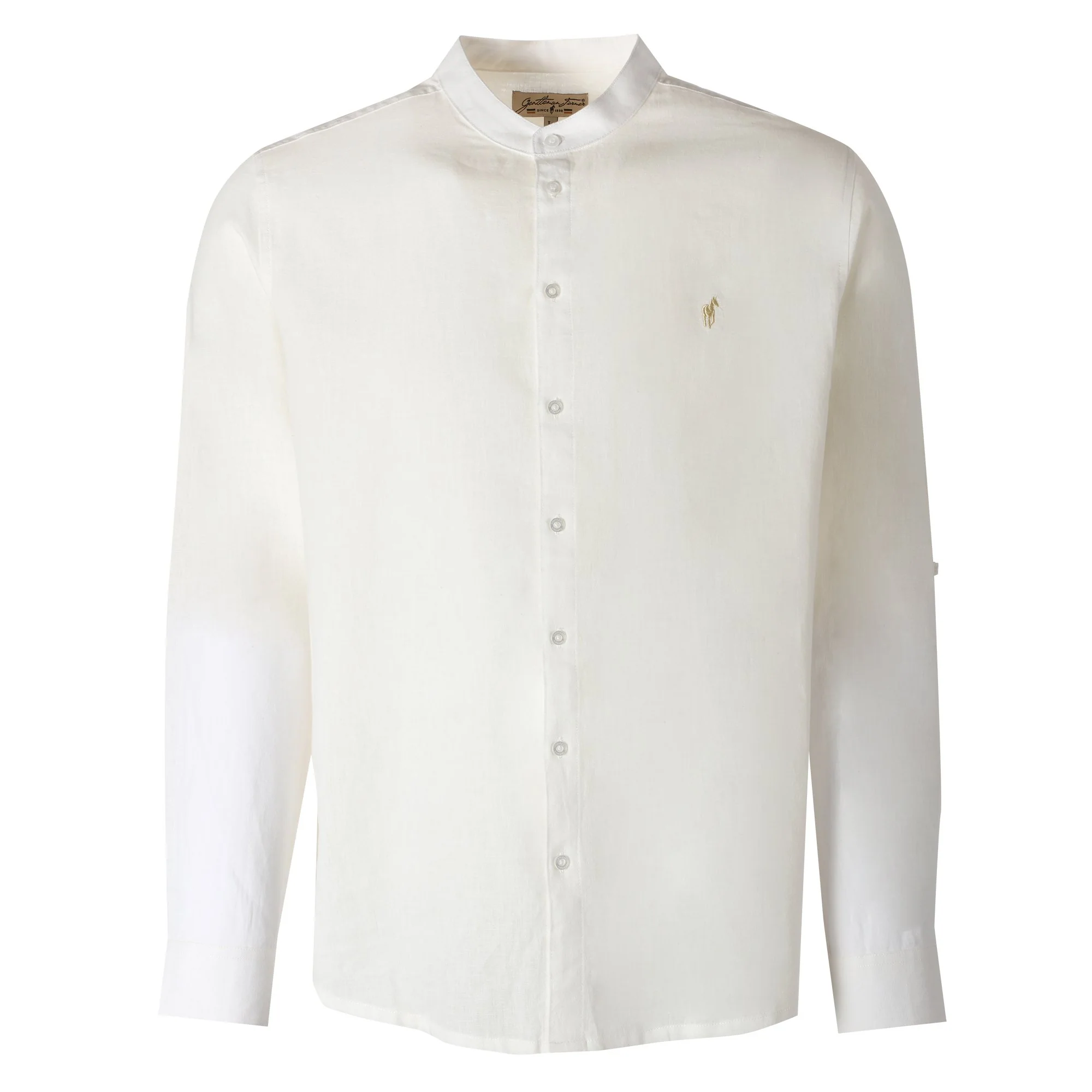 Chemise col mao - Beige