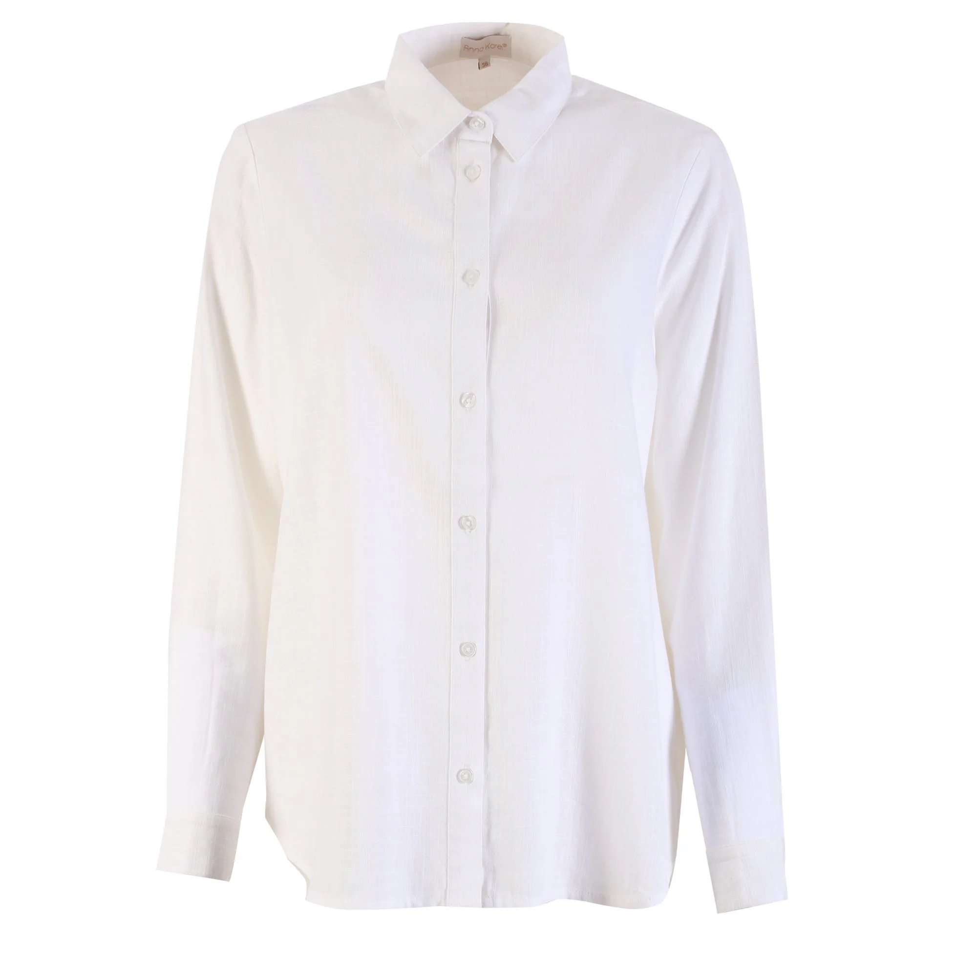 Chemise en lin mélangé - Blanc