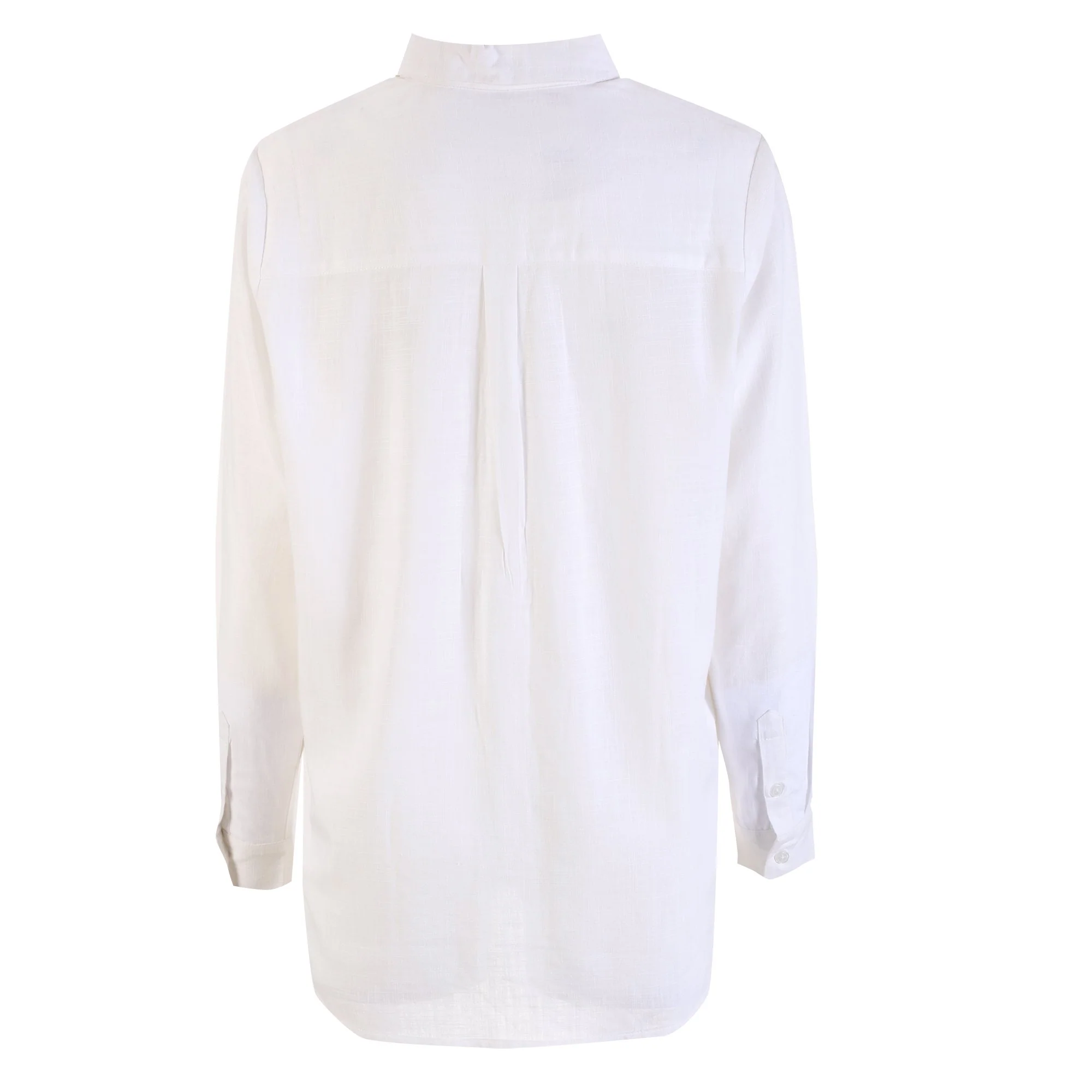 Chemise en lin mélangé - Blanc - Image 2