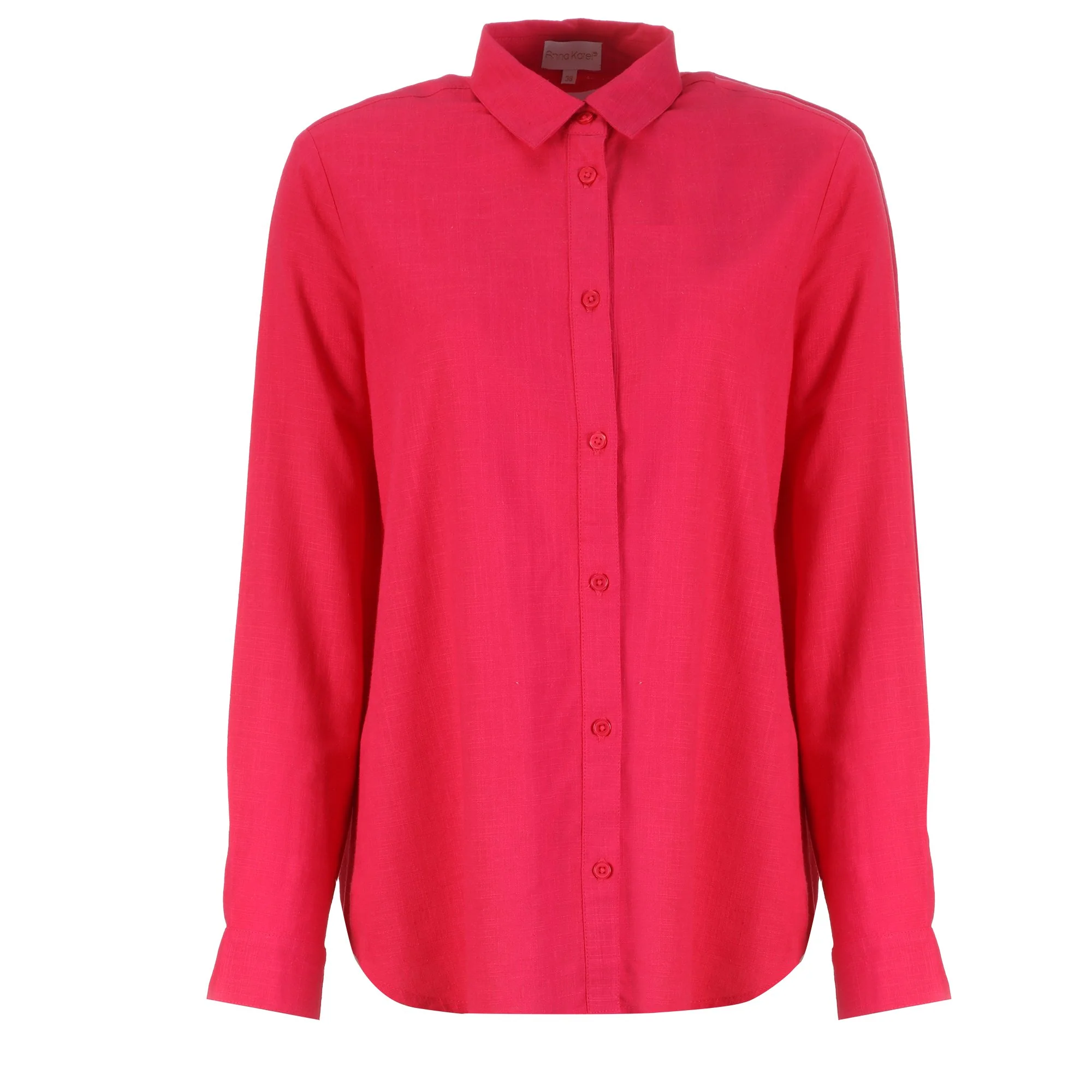 Chemise en lin mélangé - Bleu
