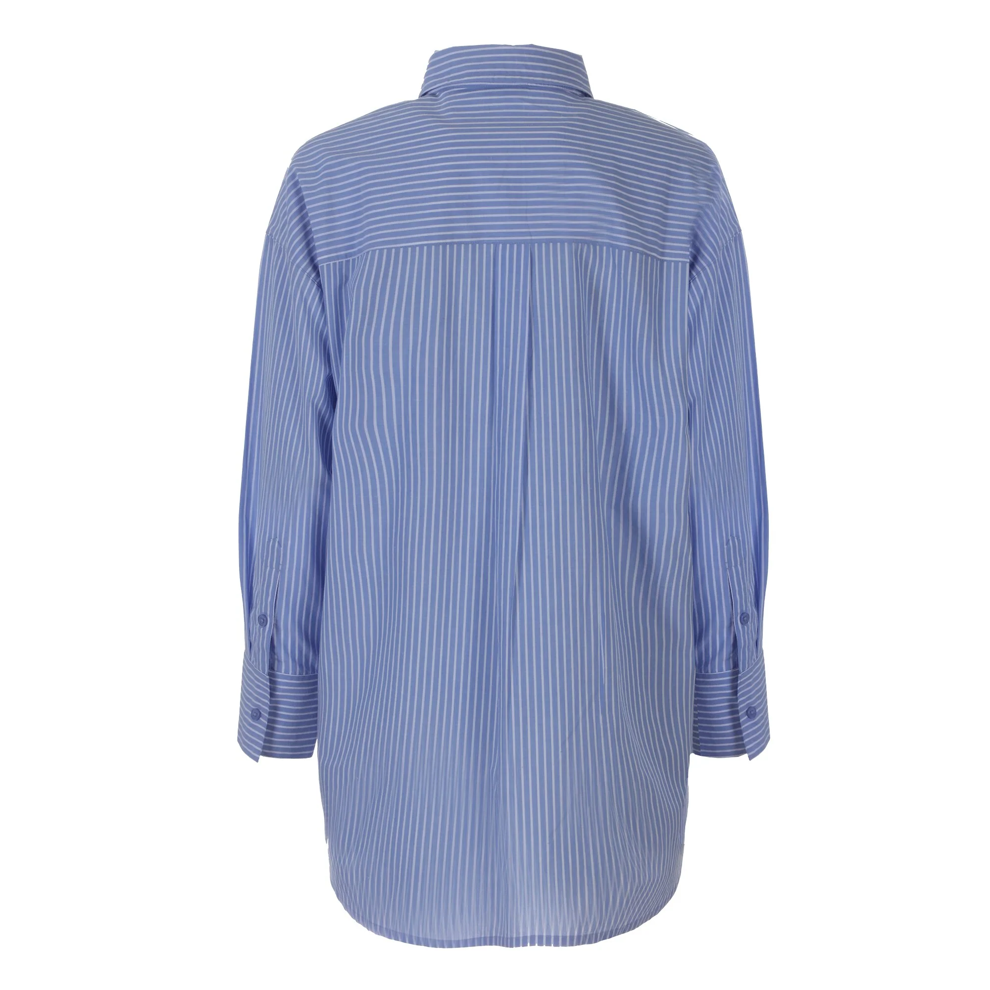 Chemise en popeline  - Bleu - Image 6