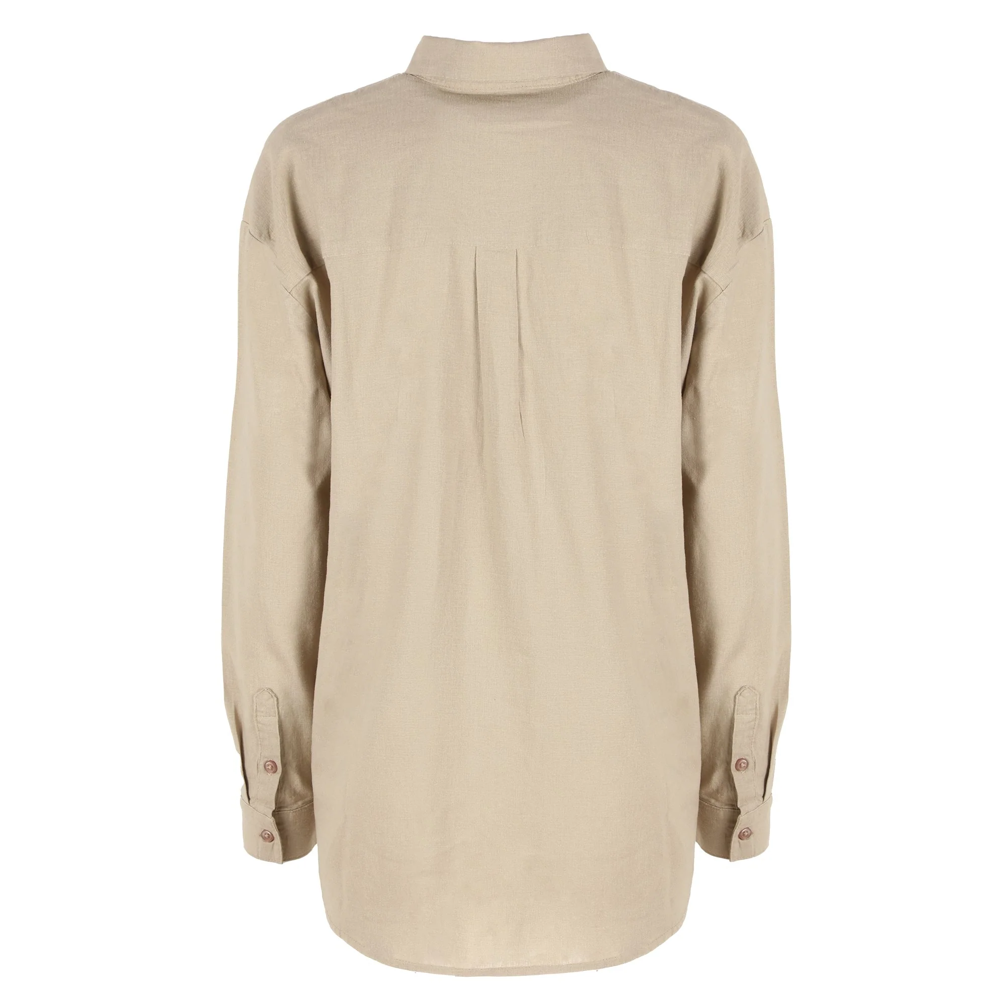 Chemise longue - Beige - Image 4