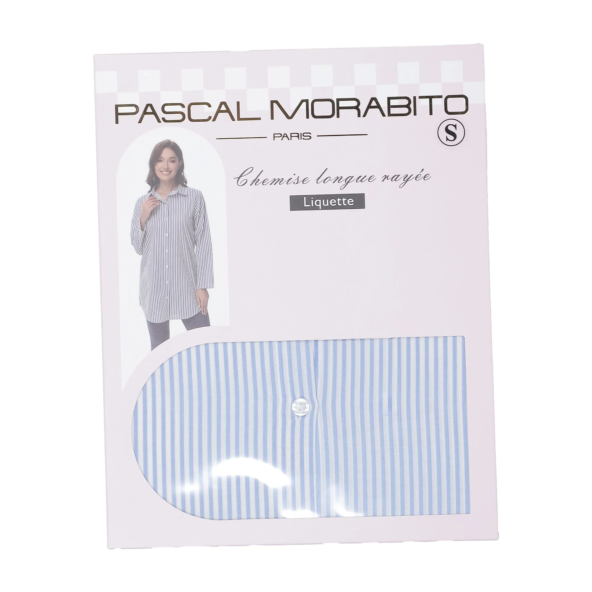 Chemise longue rayée