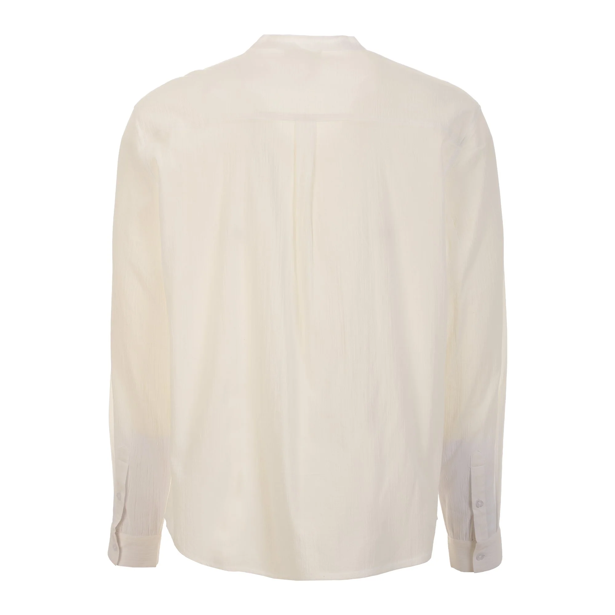 Chemise manche longue col mao - Beige - Image 2