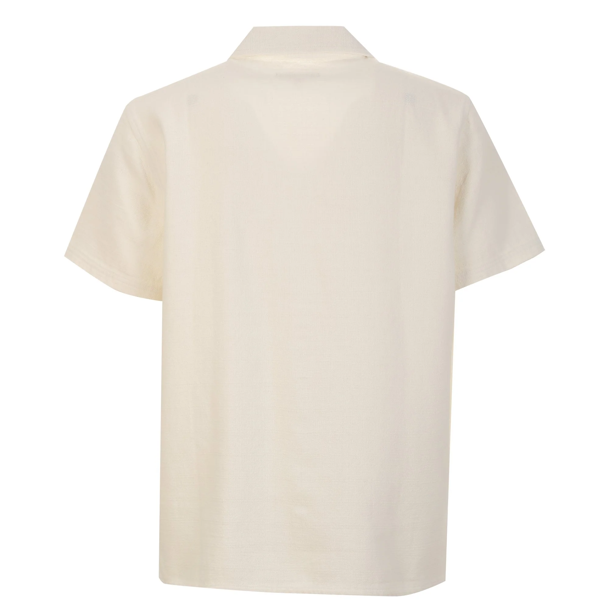 Chemise manches courtes en coton pour Homme - Blanc - Image 2