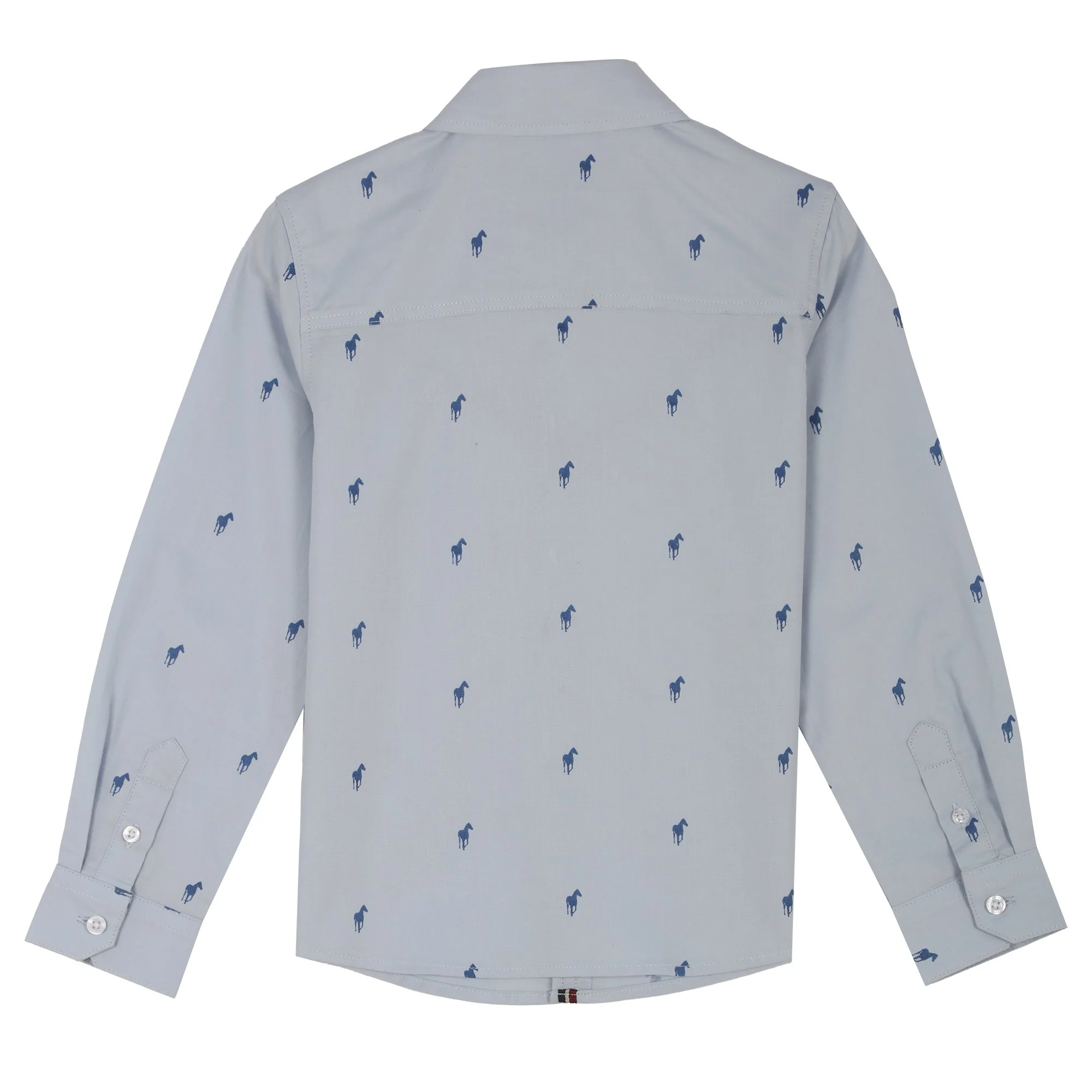 Chemise manches longues avec broderie 3/12 ans - Blanc - Image 2