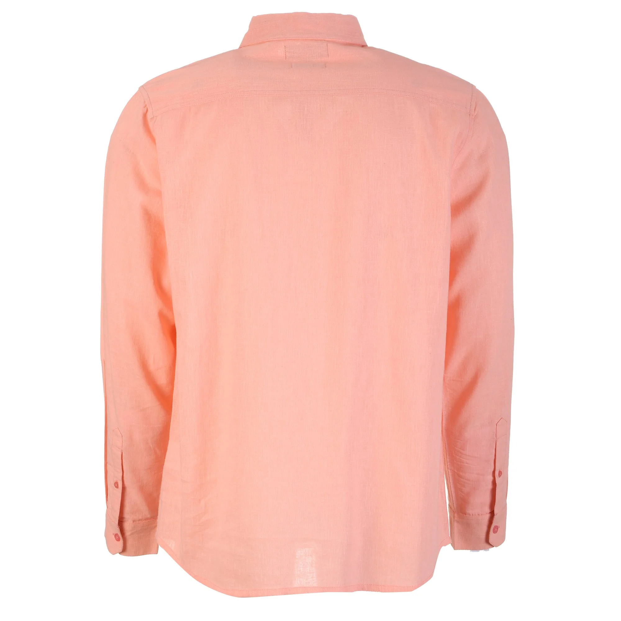 Chemise manches longues lin et coton - Rose - Image 2