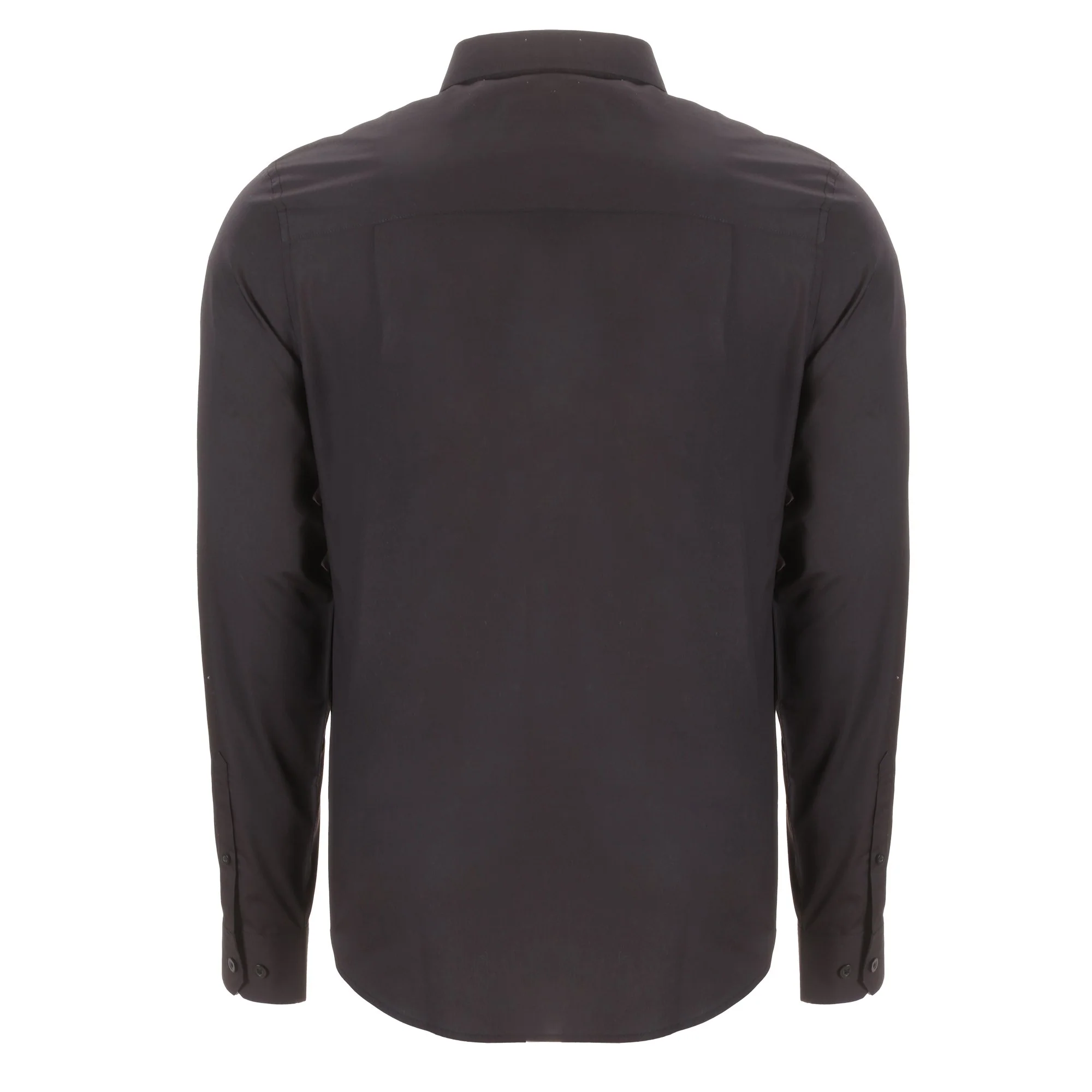 Chemise manches longues - Noir - Image 2