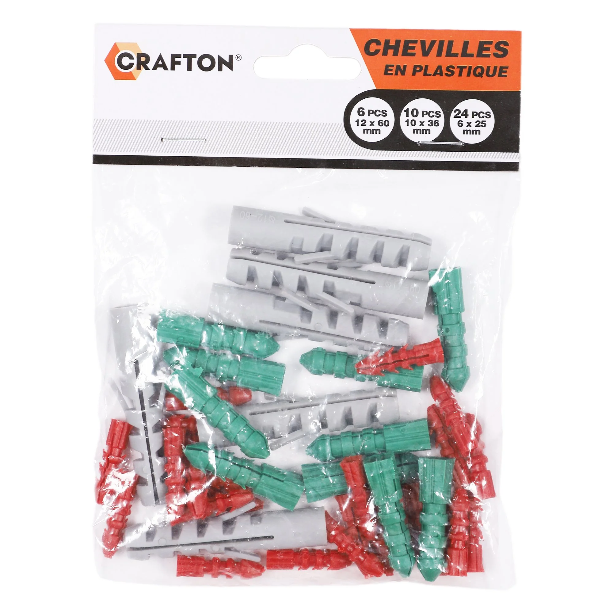 Cheville en plastique 24 pcs