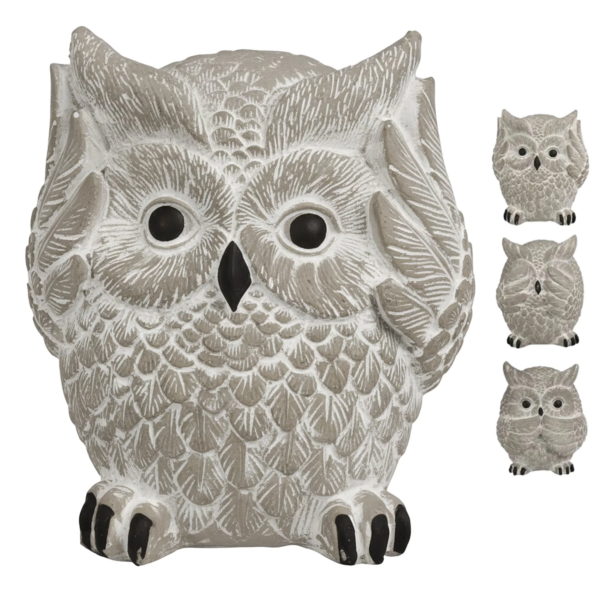 Chouette décorative en ciment