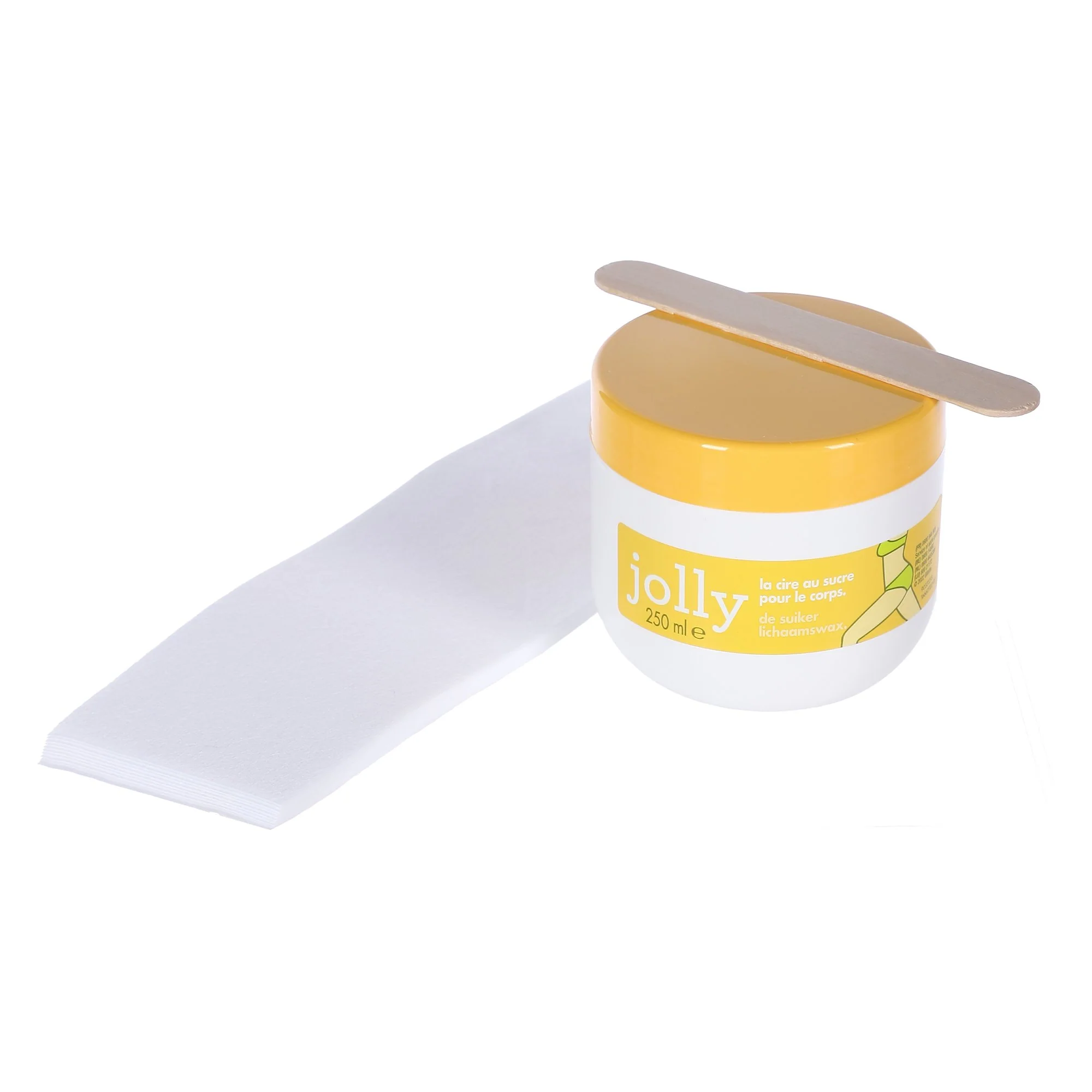 Cire dépilatoire corps parfum mangue en pot + 10 bandes + spatule - Image 2