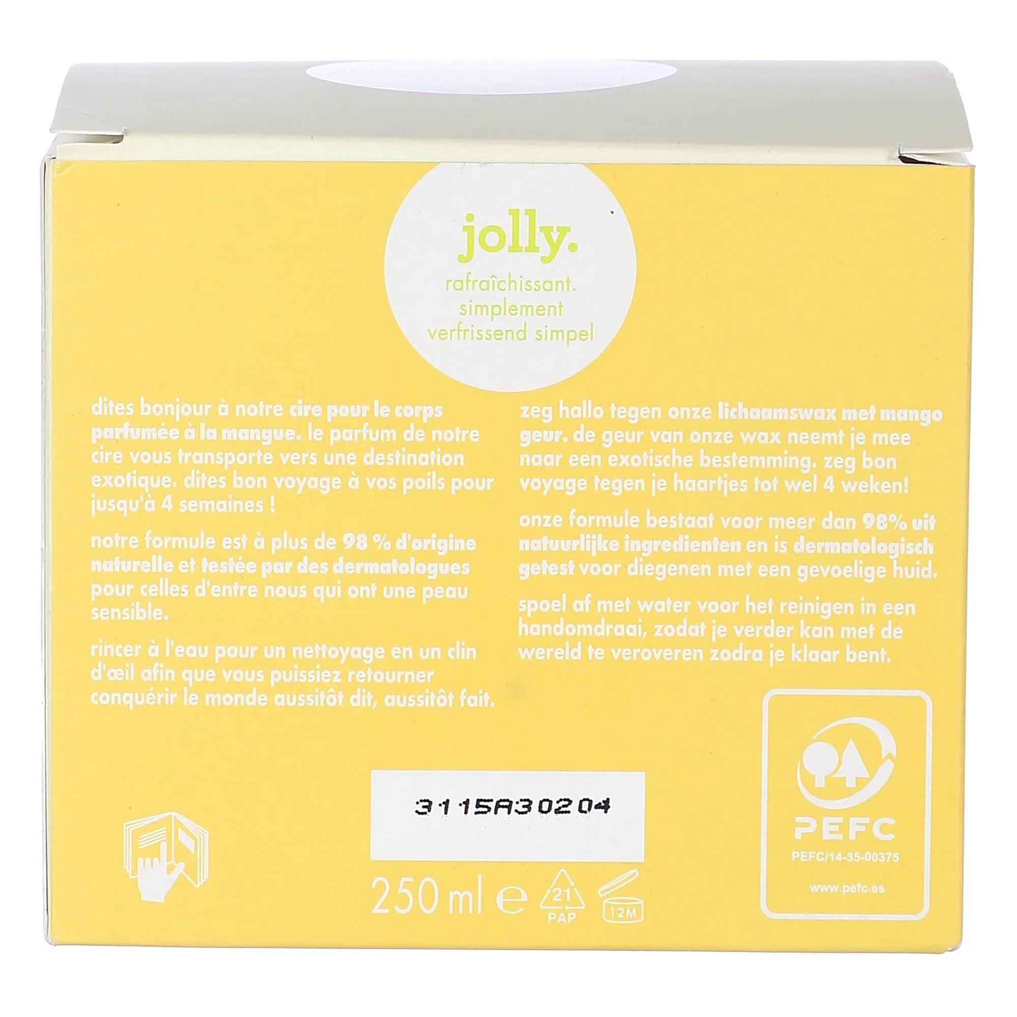 Cire dépilatoire corps parfum mangue en pot + 10 bandes + spatule - Image 3