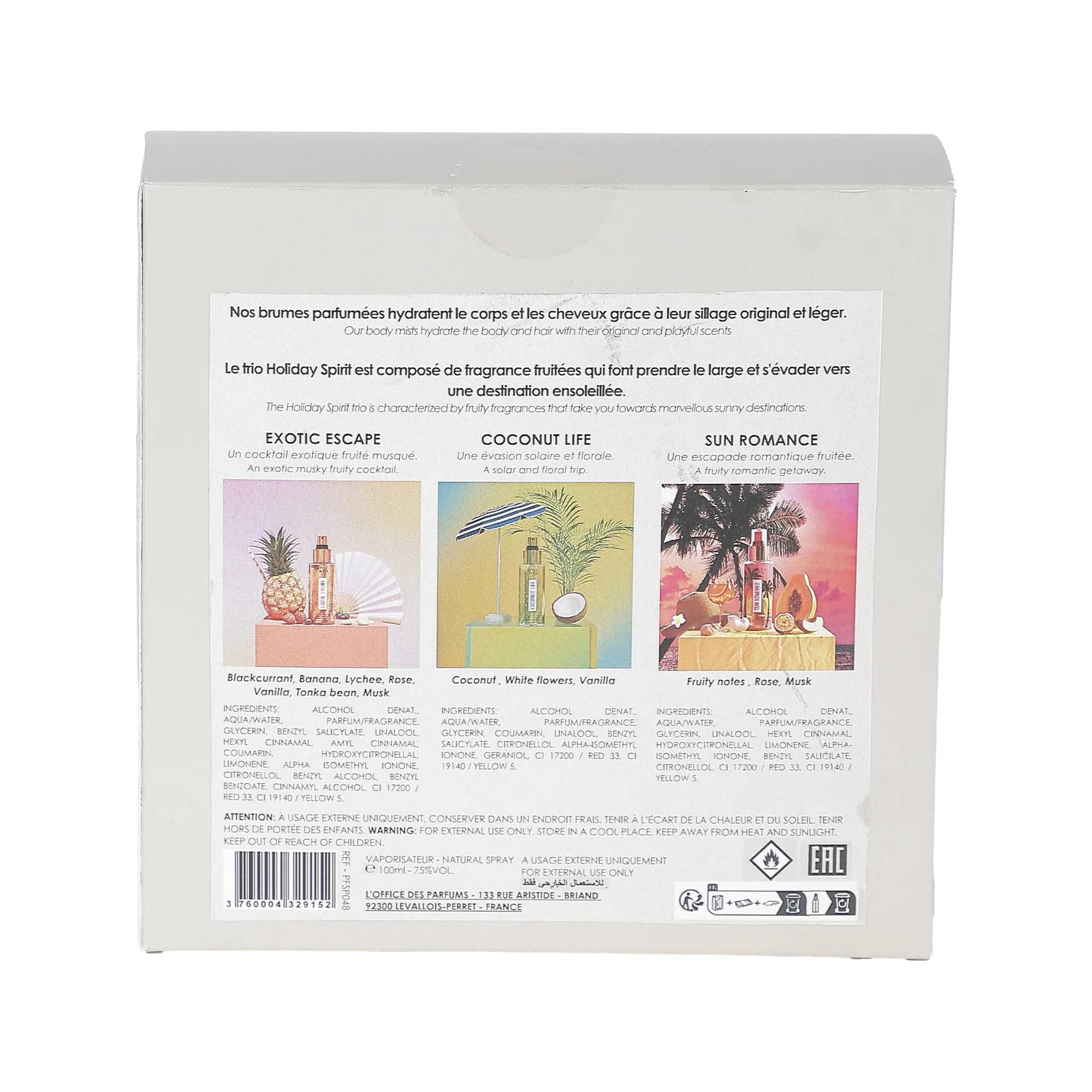 Coffret 3 brumes corporelles holyday spirit - Image 3
