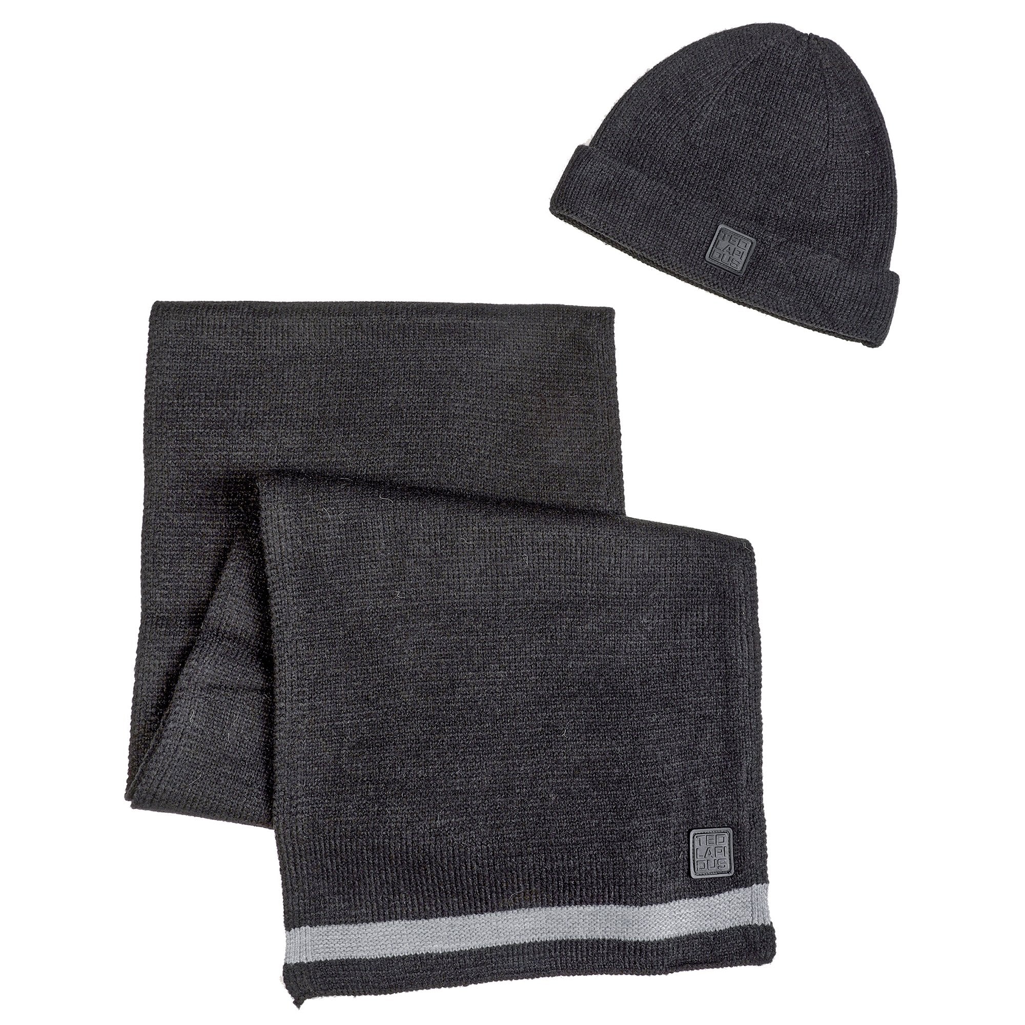 COFFRET BONNET ECHARPE NOIR / GRIS FONCE / GRIS CLAIR / MARINE