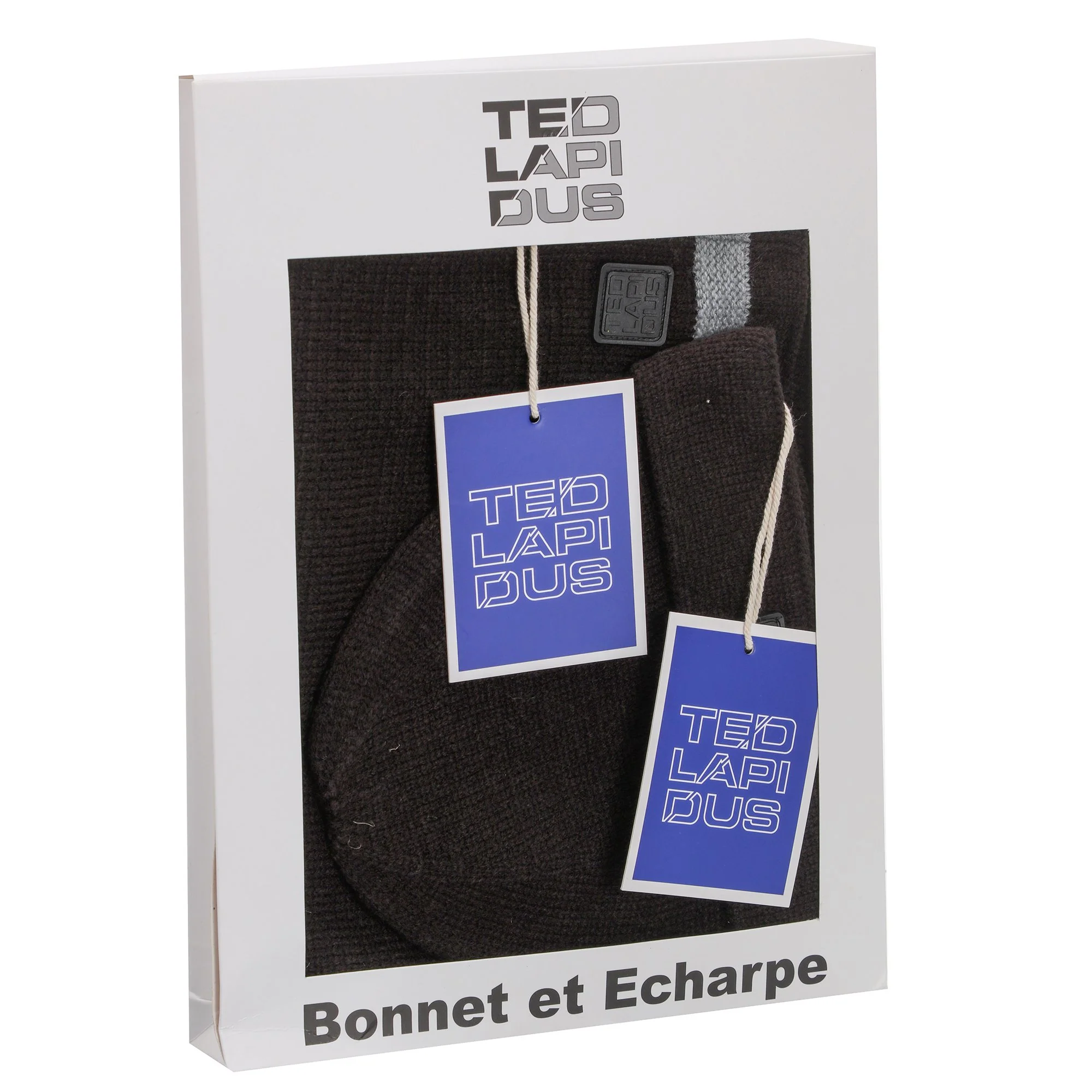 COFFRET BONNET ECHARPE NOIR / GRIS FONCE / GRIS CLAIR / MARINE - Image 2