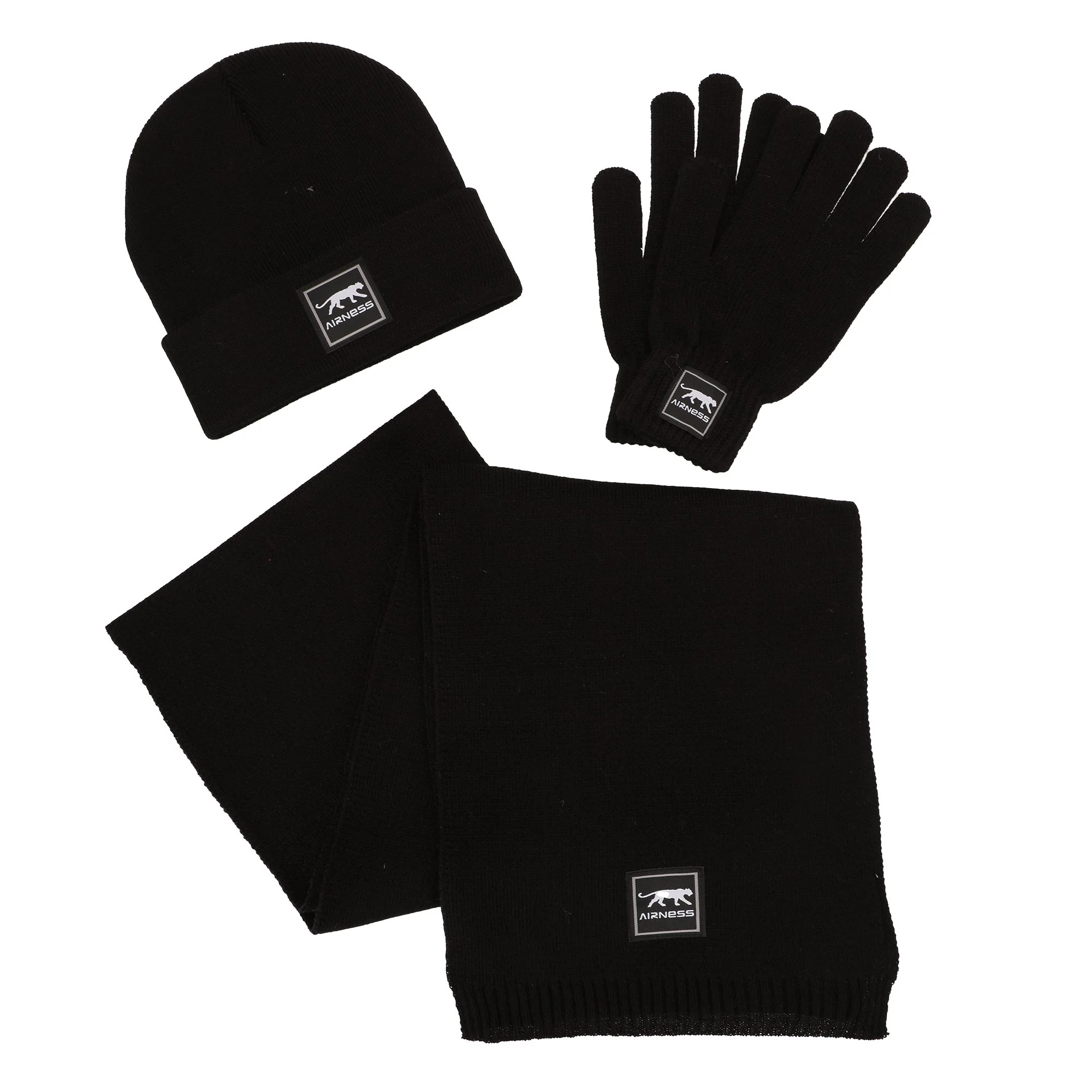 Coffret bonnet et écharpe noir