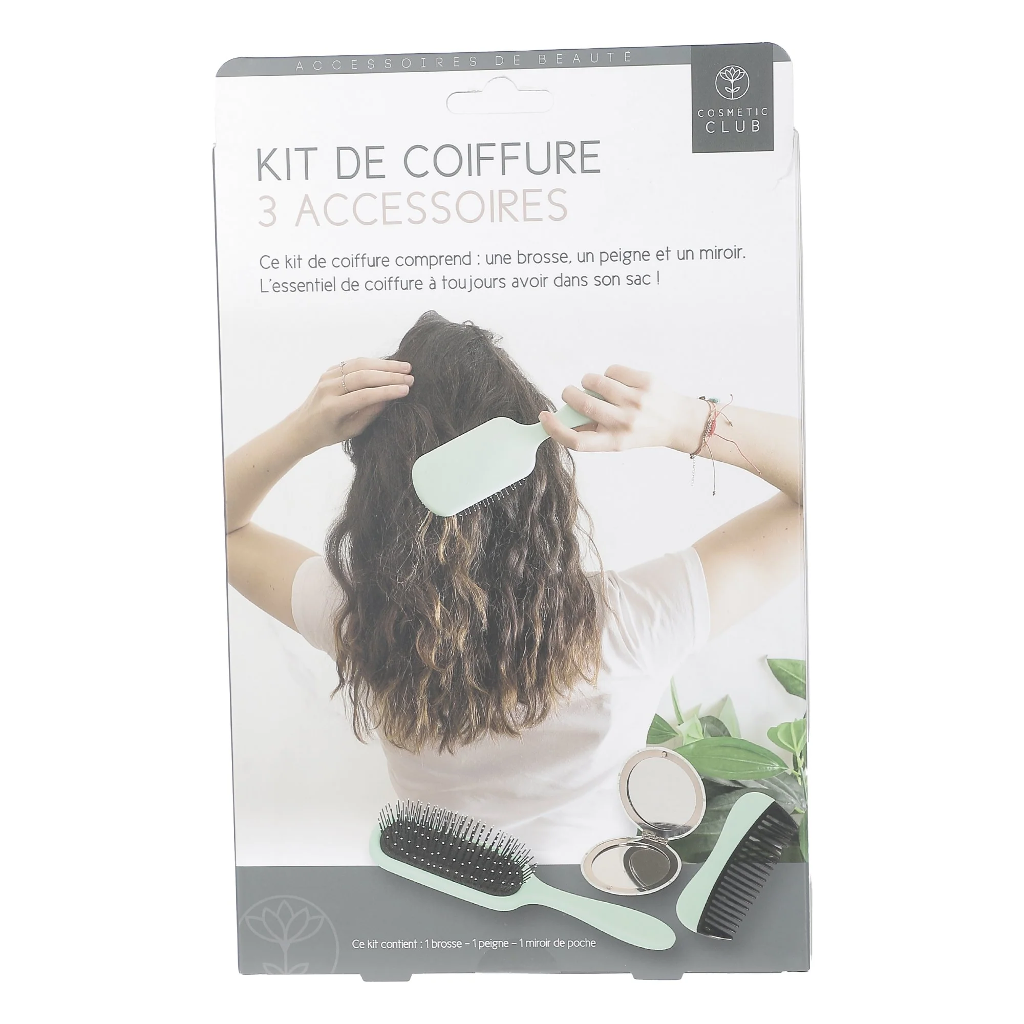 Coffret brosse à cheveux, peigne et un miroir - Image 2