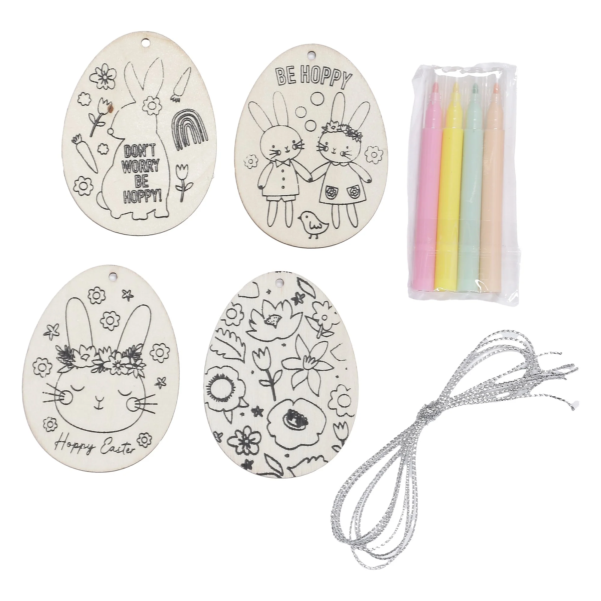 Coffret de coloriage décoration de Pâques en bois - Image 2