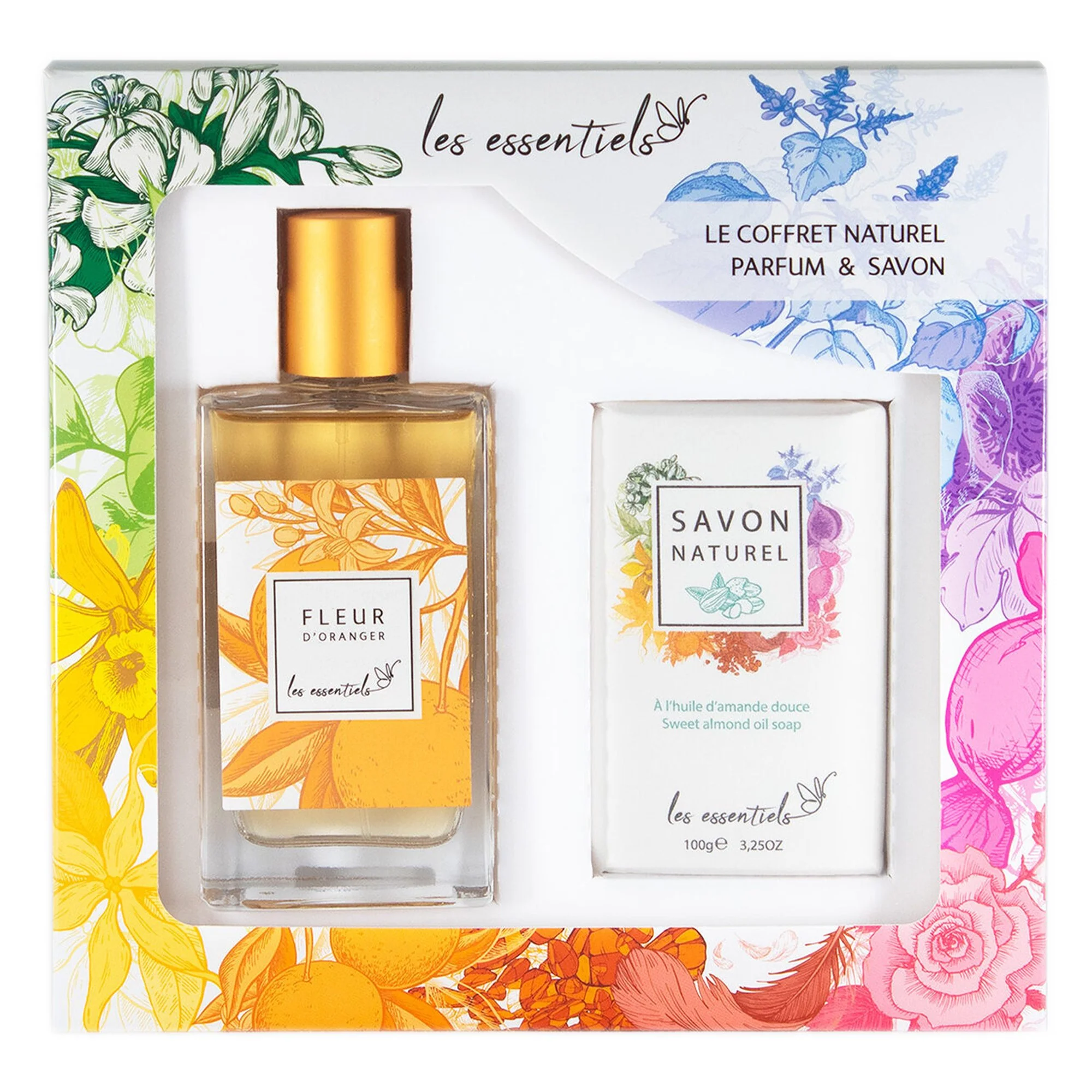 Coffret Eau de parfum fleur d'oranger 80 ml et savon amande douce naturel