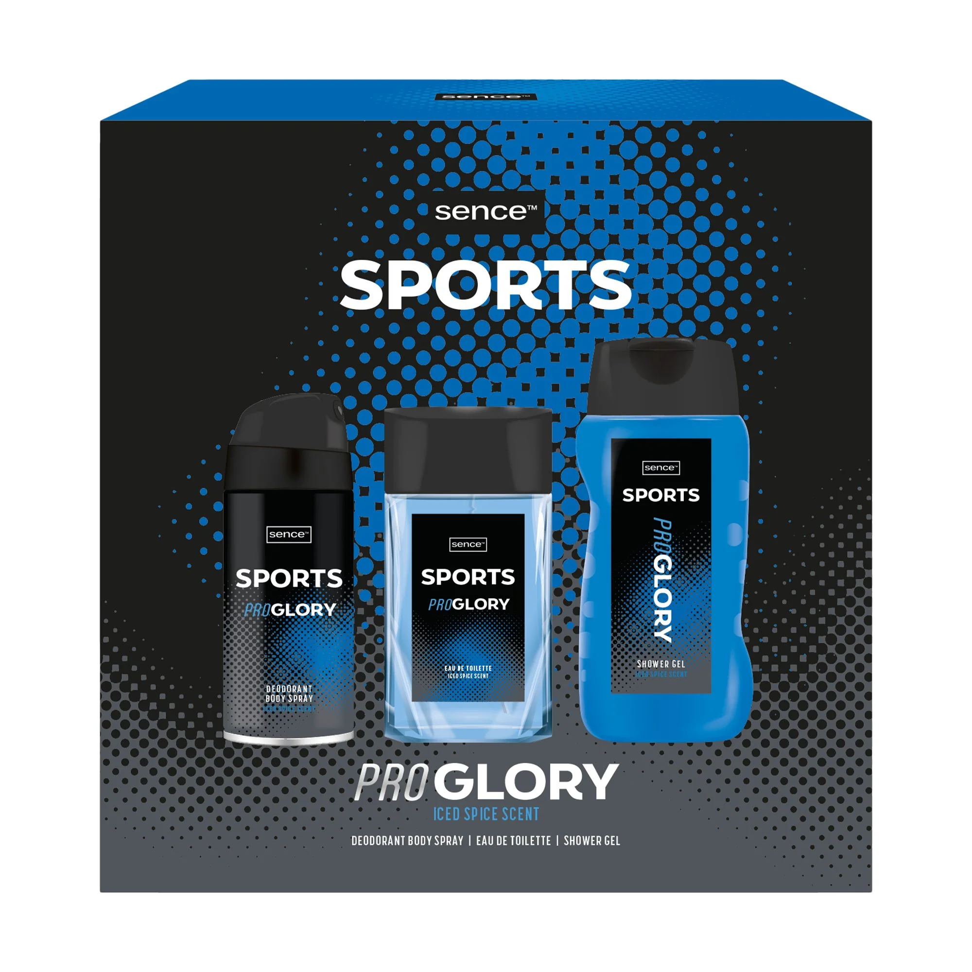 Coffret glory active sport gel douche, déodorant et eau de toilette