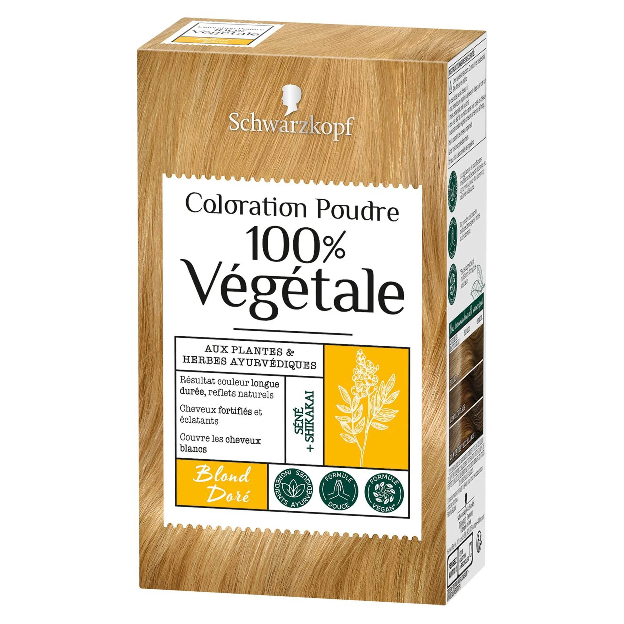 COLORATION EN POUDRE 100% VEGETALE BLOND DORE