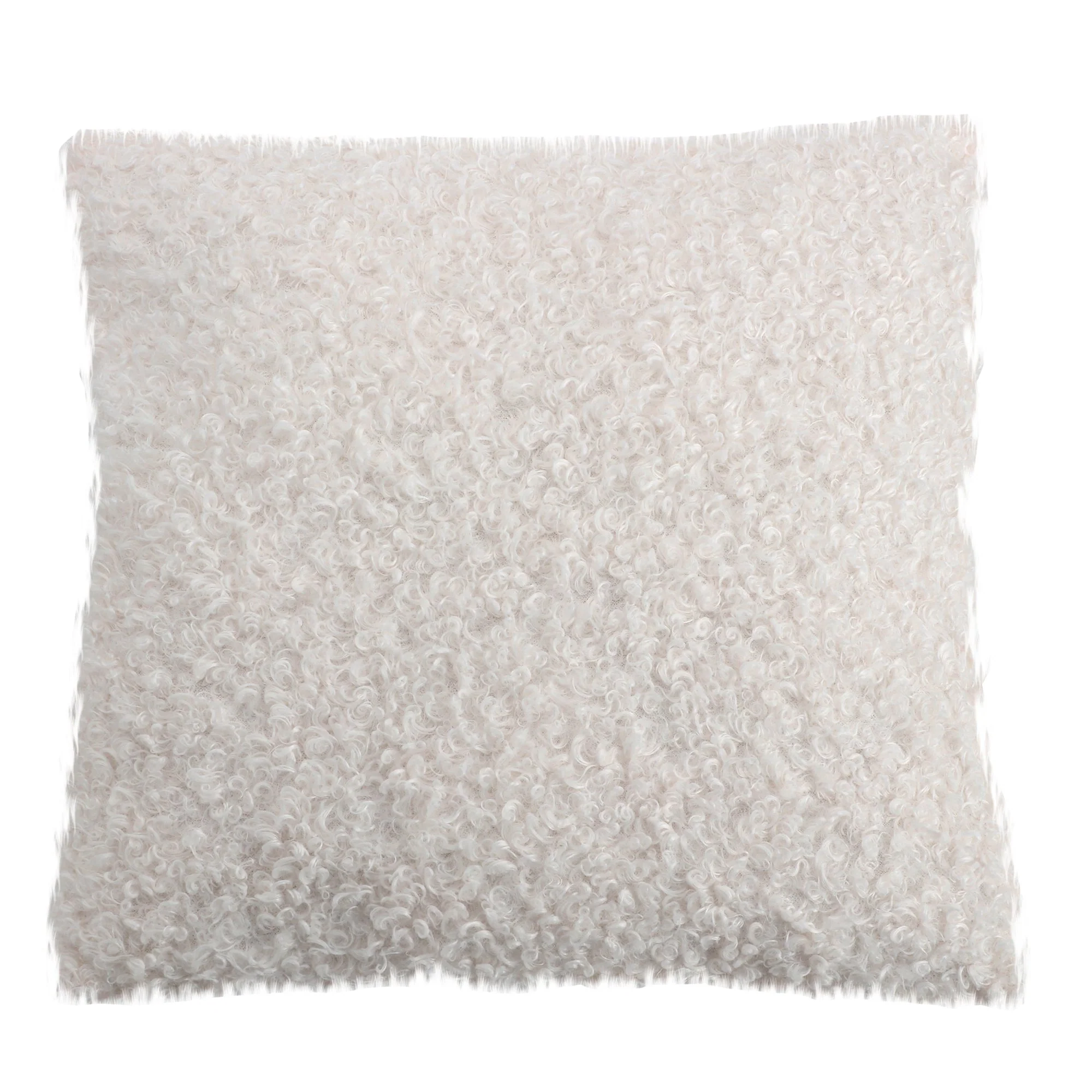 Coussin bouclettes 40x40cm - Marron - Image 2