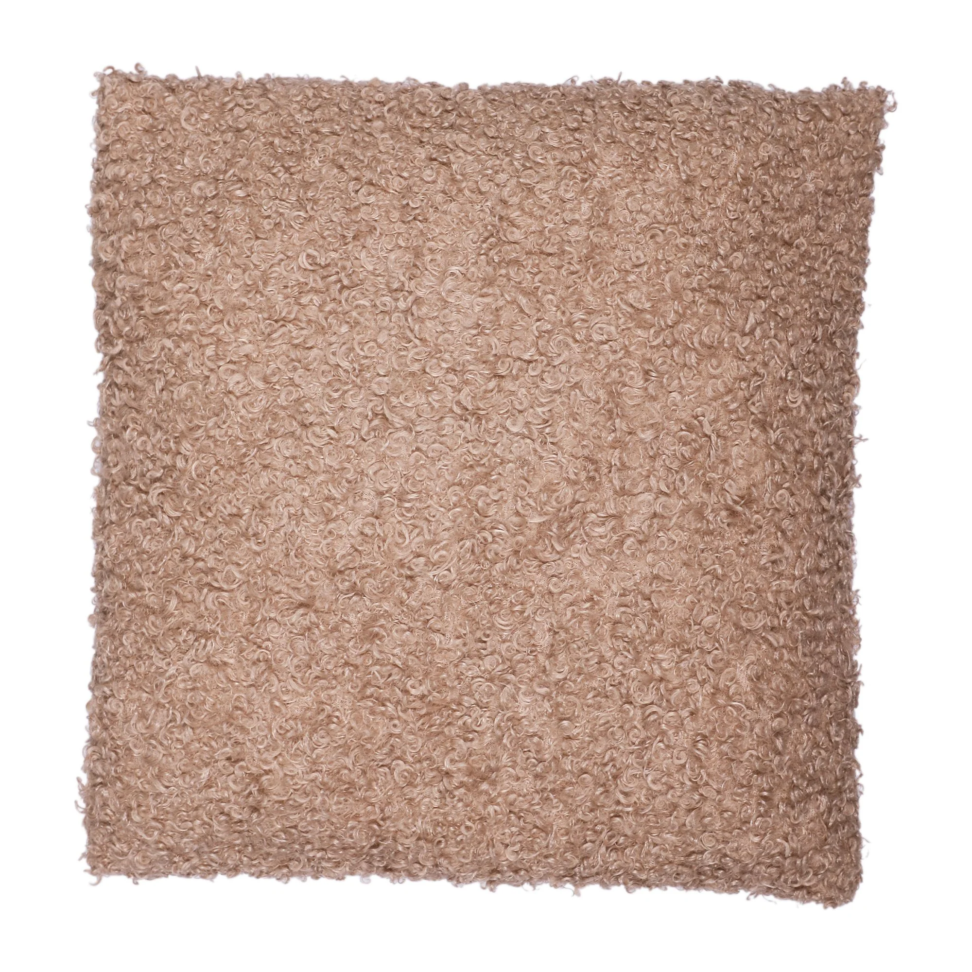 Coussin bouclettes 40x40cm - Marron - Image 3