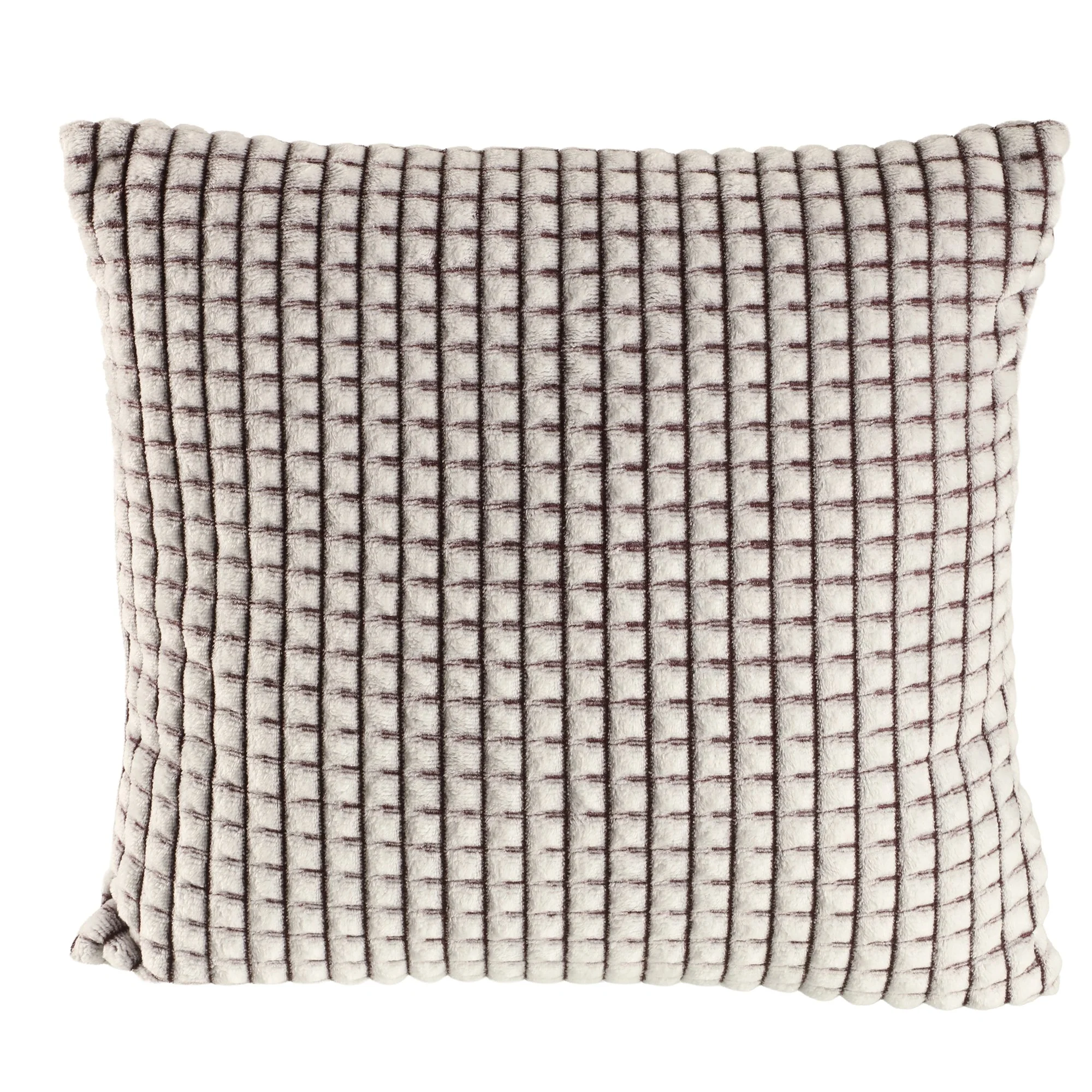 Coussin en flanelle quadrillée 40x40cm - Vert