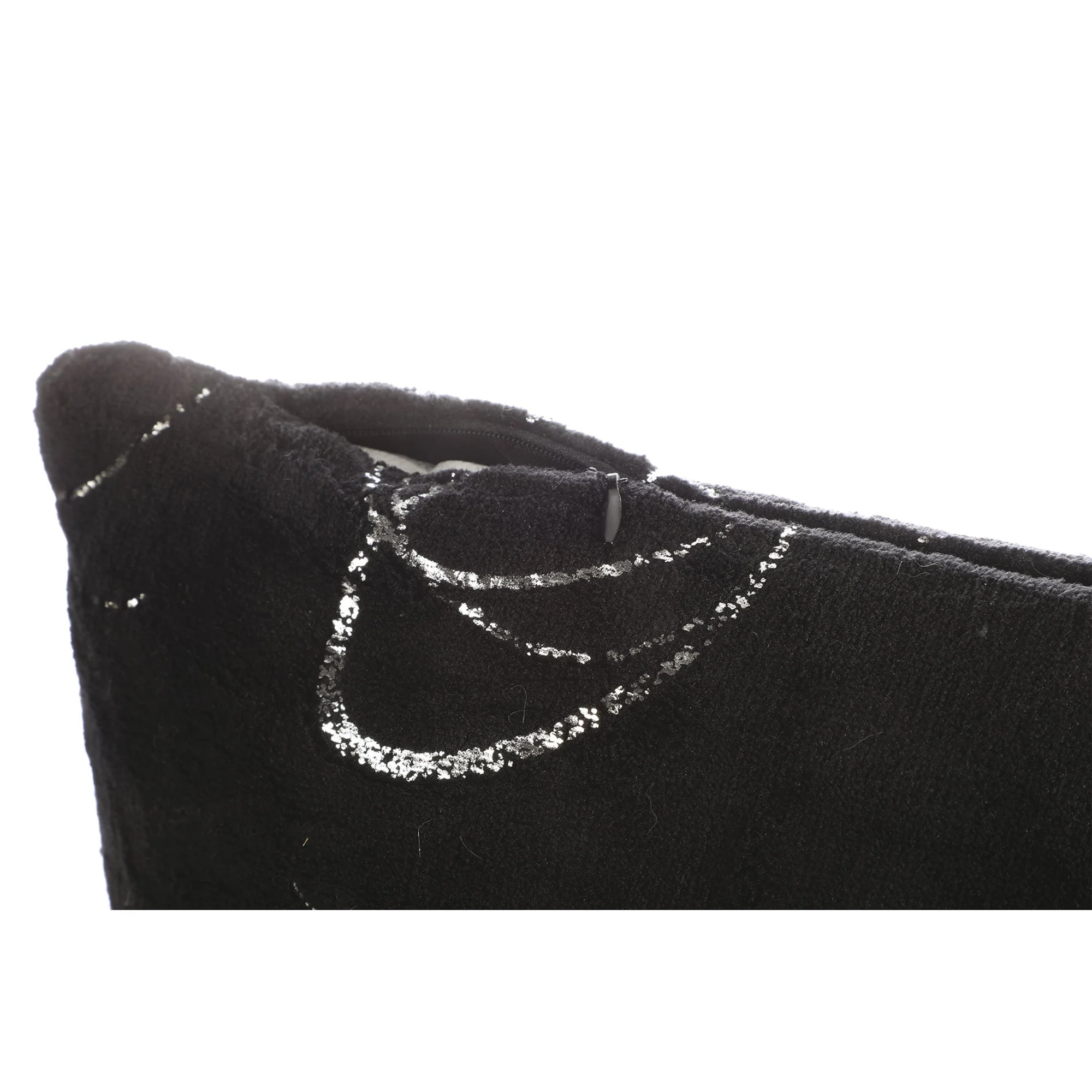 Coussin motifs ronds métalliques - Gris - Image 6