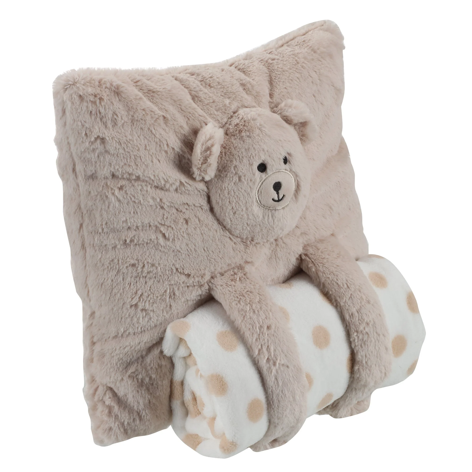 Coussin + plaid intégré animal  - Rose - Image 4