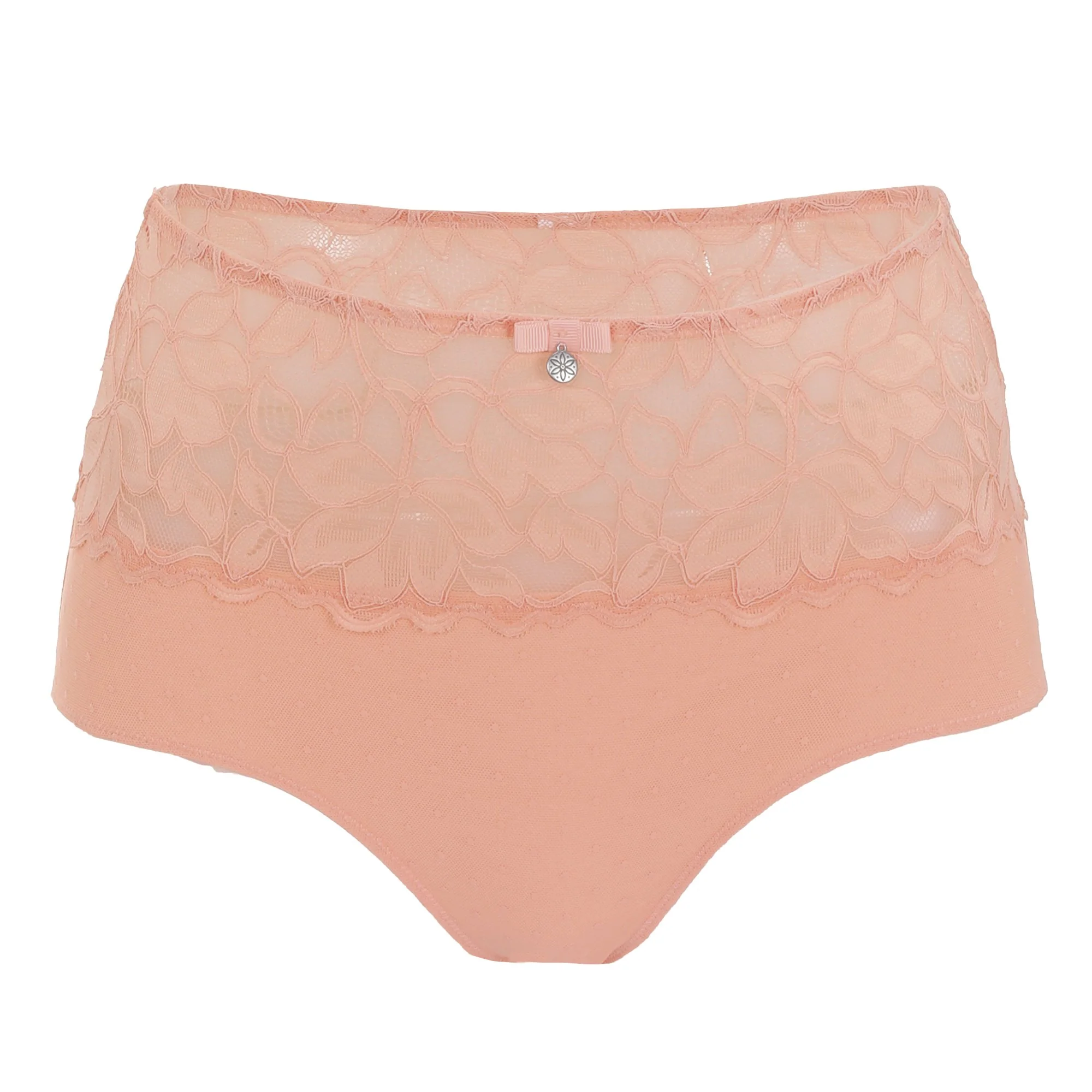 CULOTTE HAUTE DENTELLE NUDE