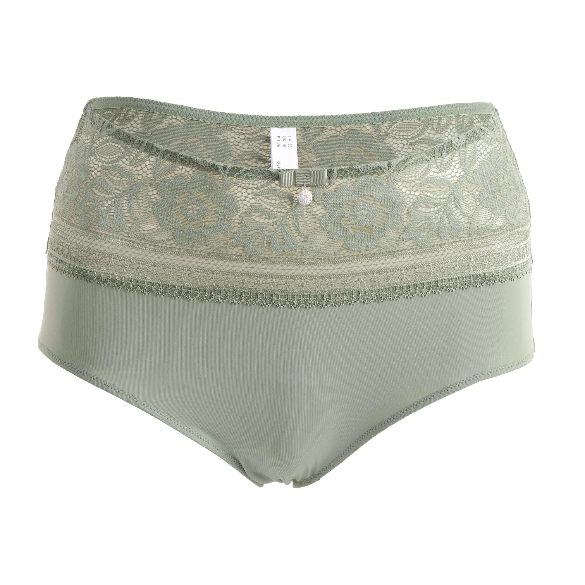 Culotte haute en dentelle Kaki
