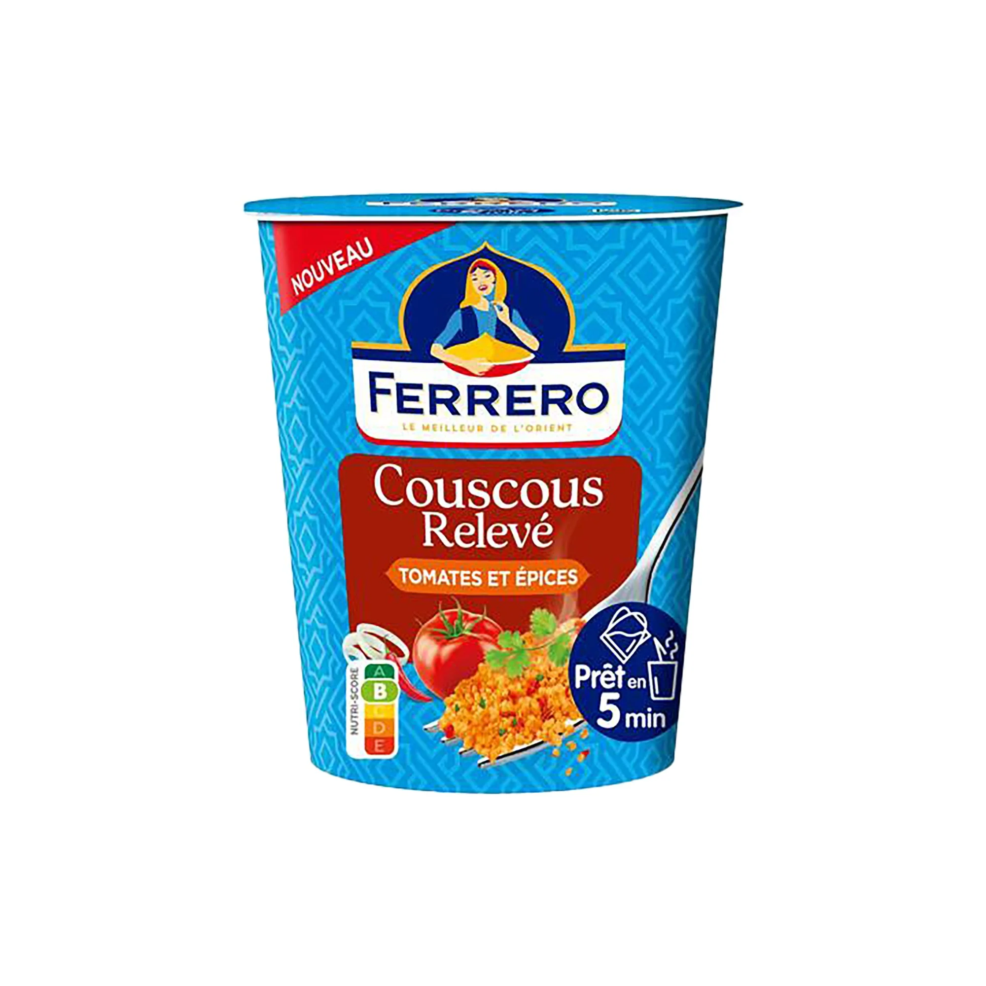 Cup de couscous tomate et épices