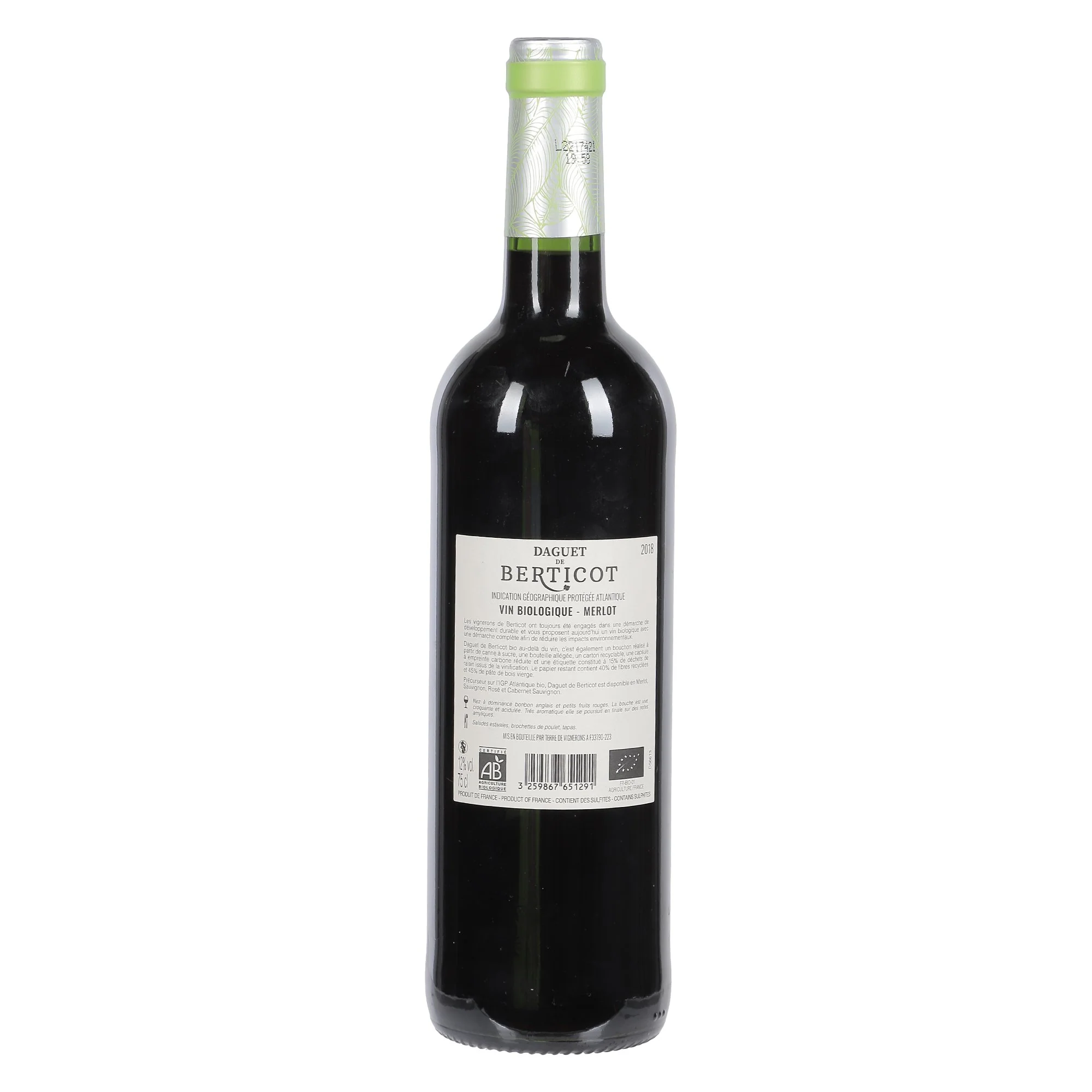 Daguet de Berticot Merlot Bio IGP 2018 - Image 2