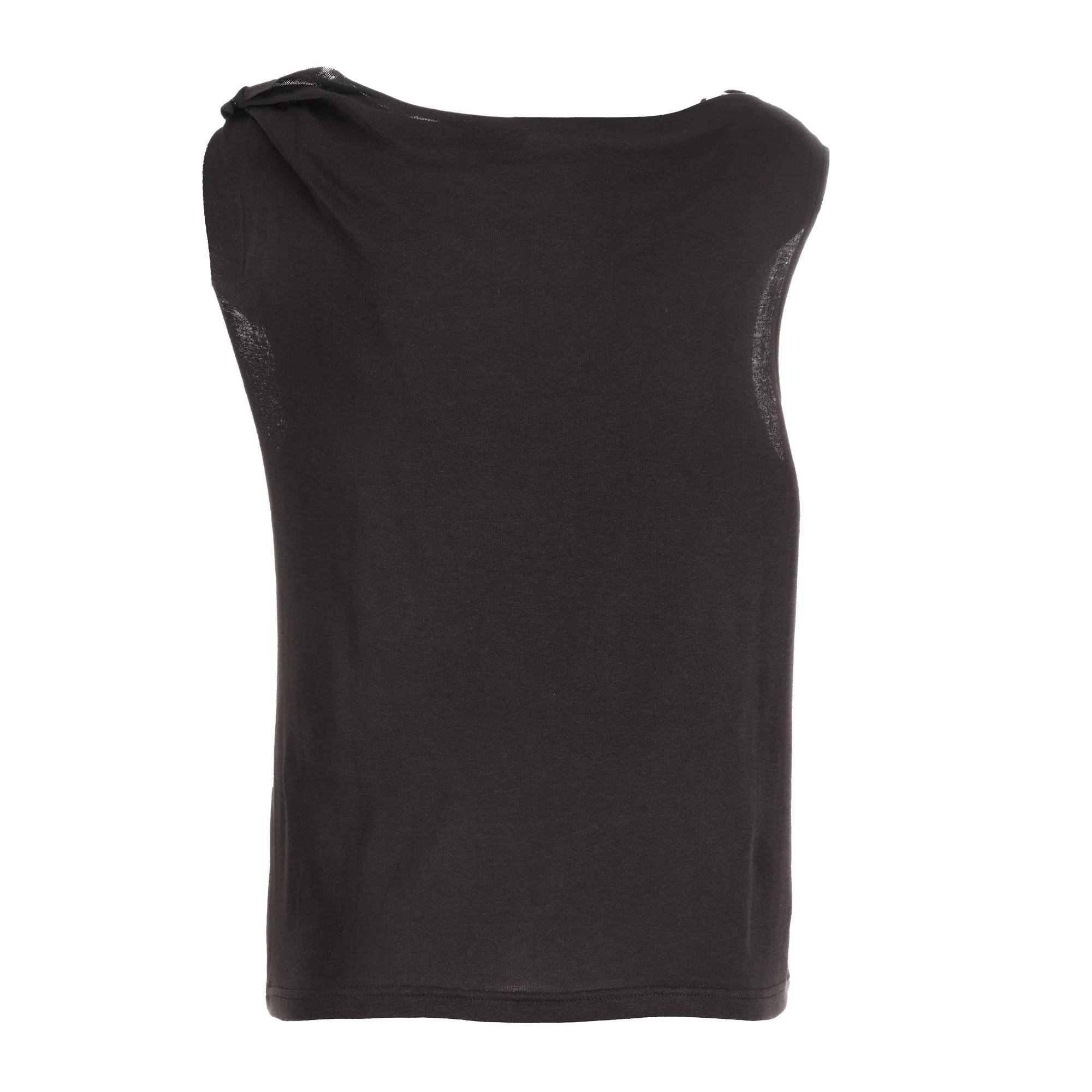 Débardeur asymétrique - Noir - Image 4