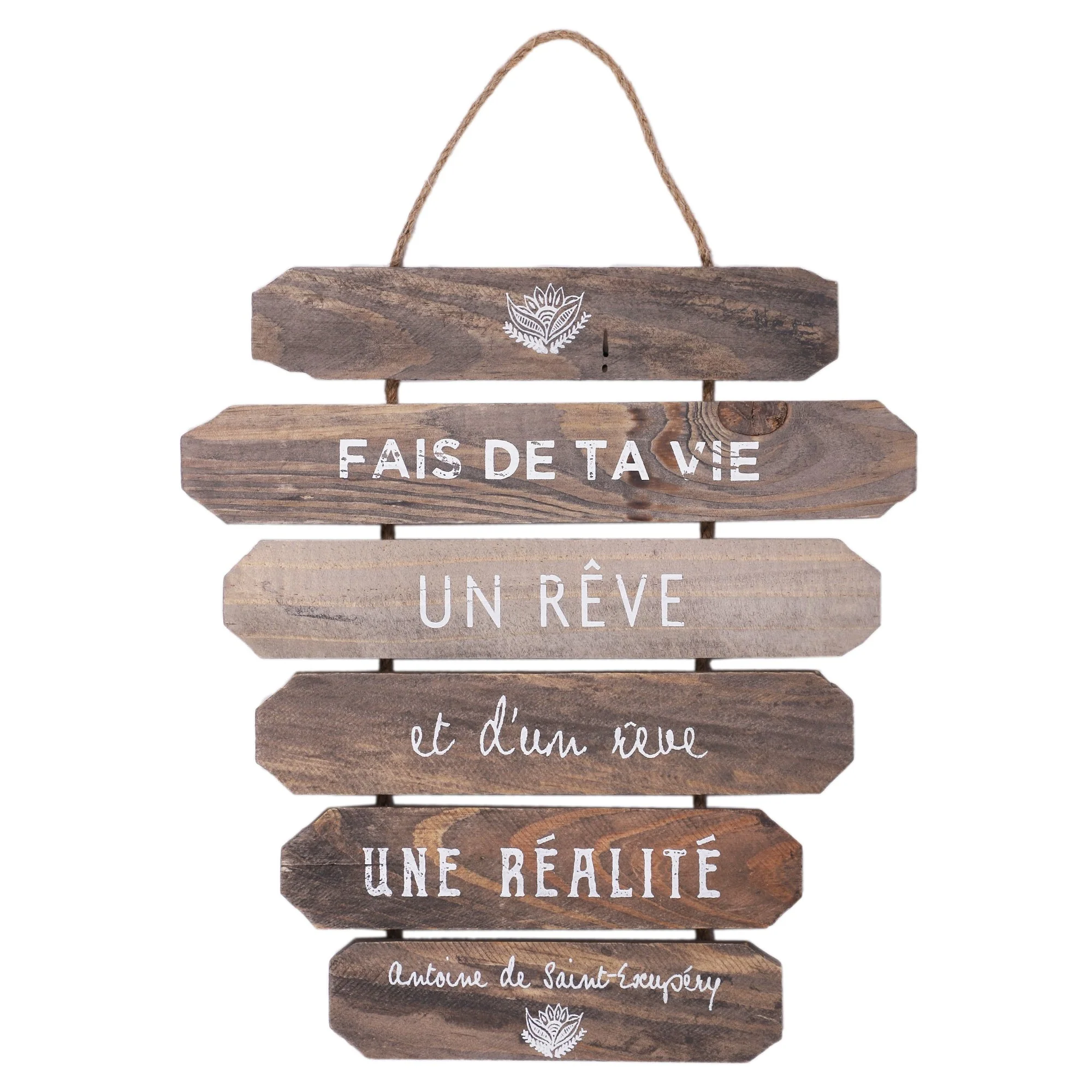 Déco murale à suspendre bois