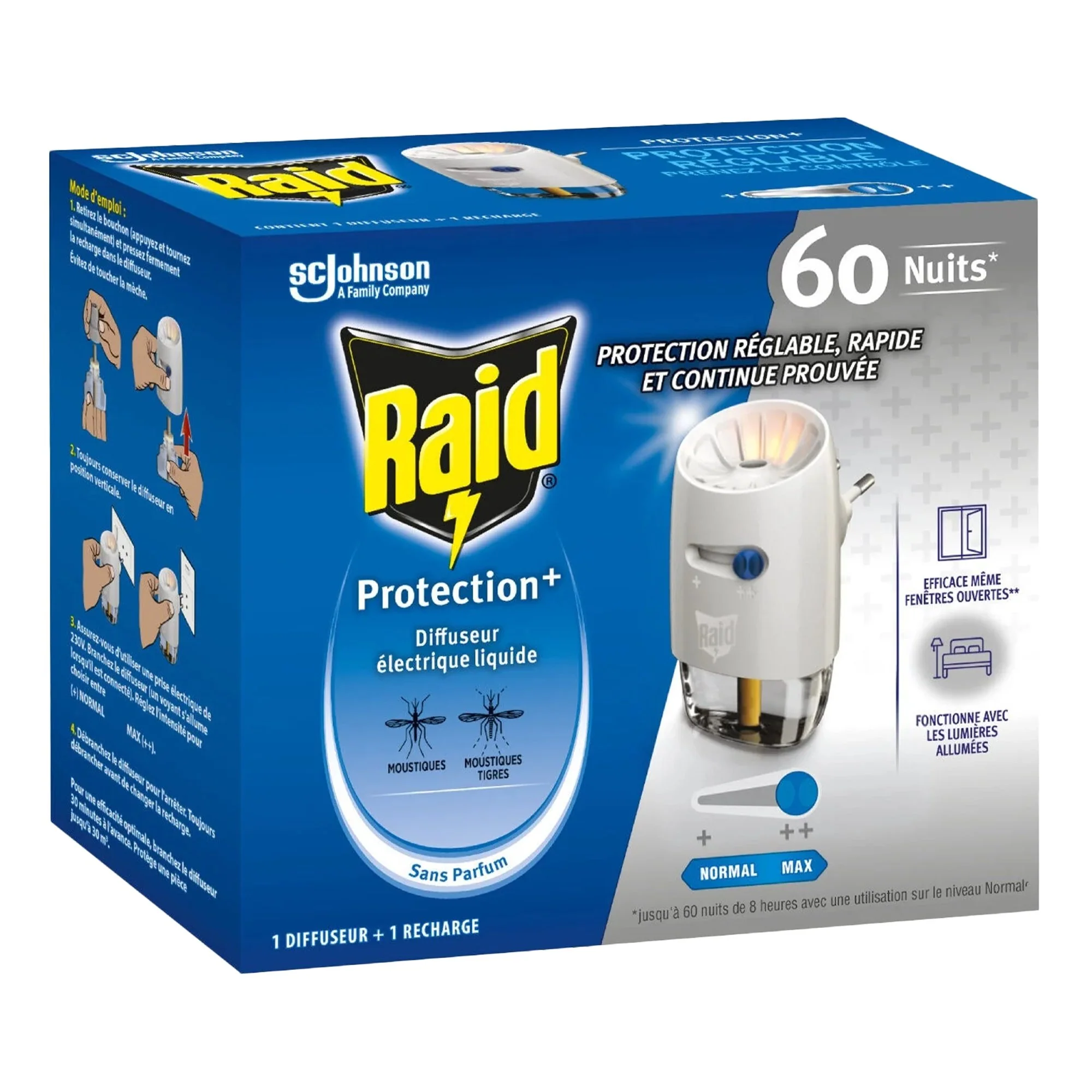 DIFFUSEUR ELECTRIQUE PROTECTION AVEC 1 RECHARGE 60 NUITS - Image 3