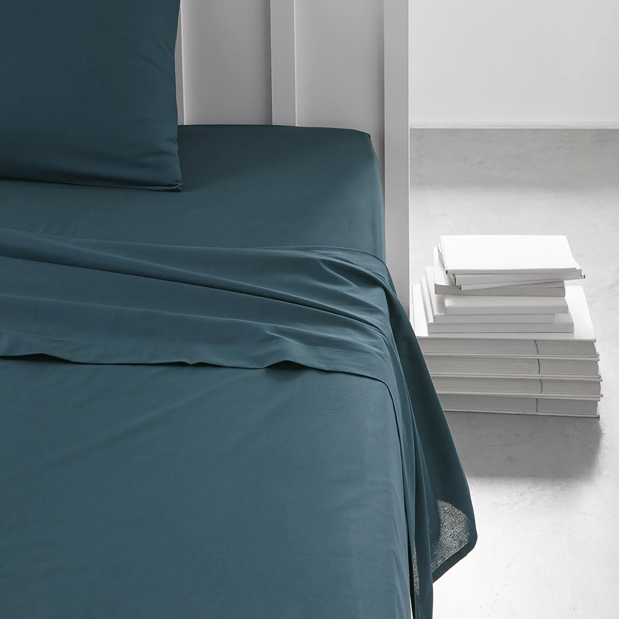 Drap plat paon 57 fils