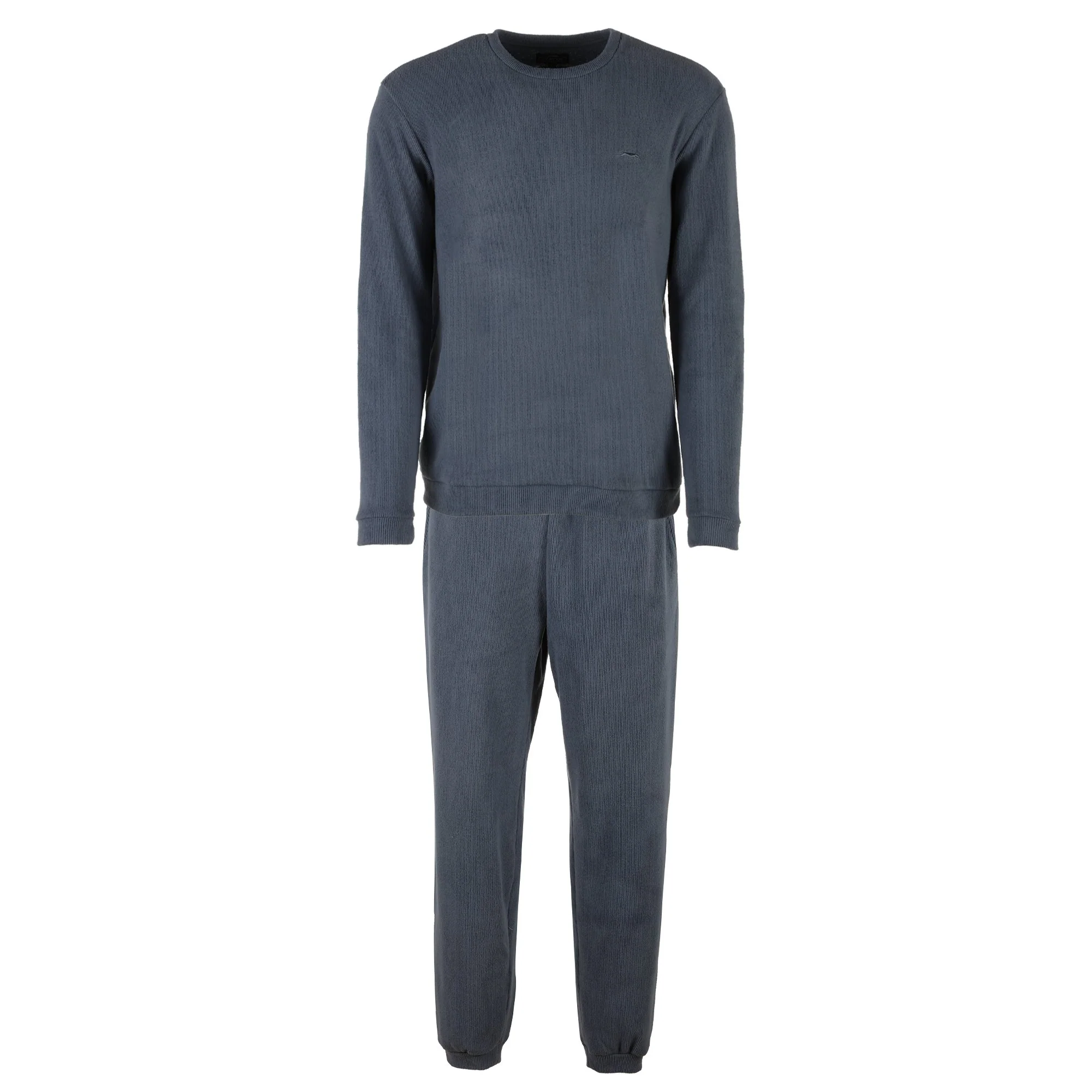 Ensemble de pyjama long texturé  - Bleu