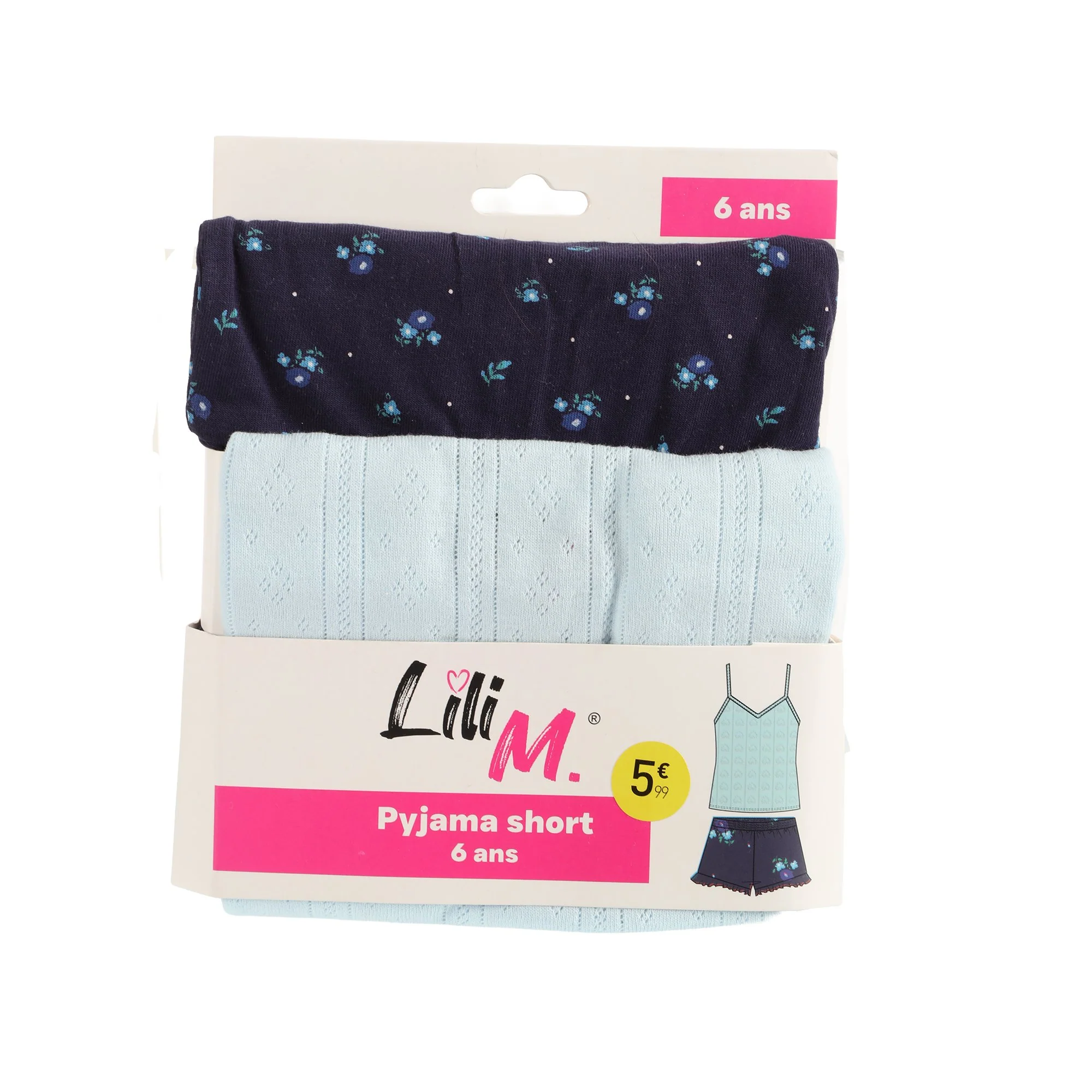 Ensemble pyjama haut bretelles et short  - Jaune - Image 6