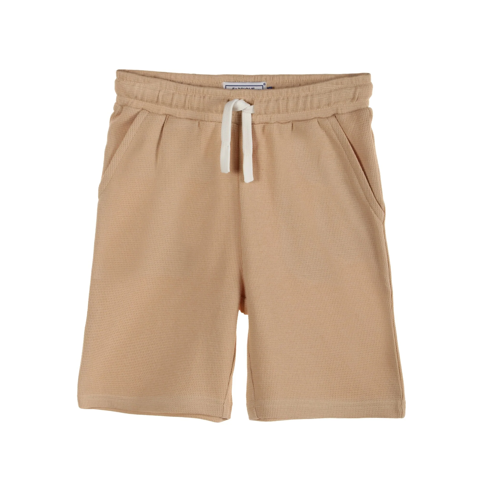 Ensemble tee shirt manche courte et short - Beige - Image 3
