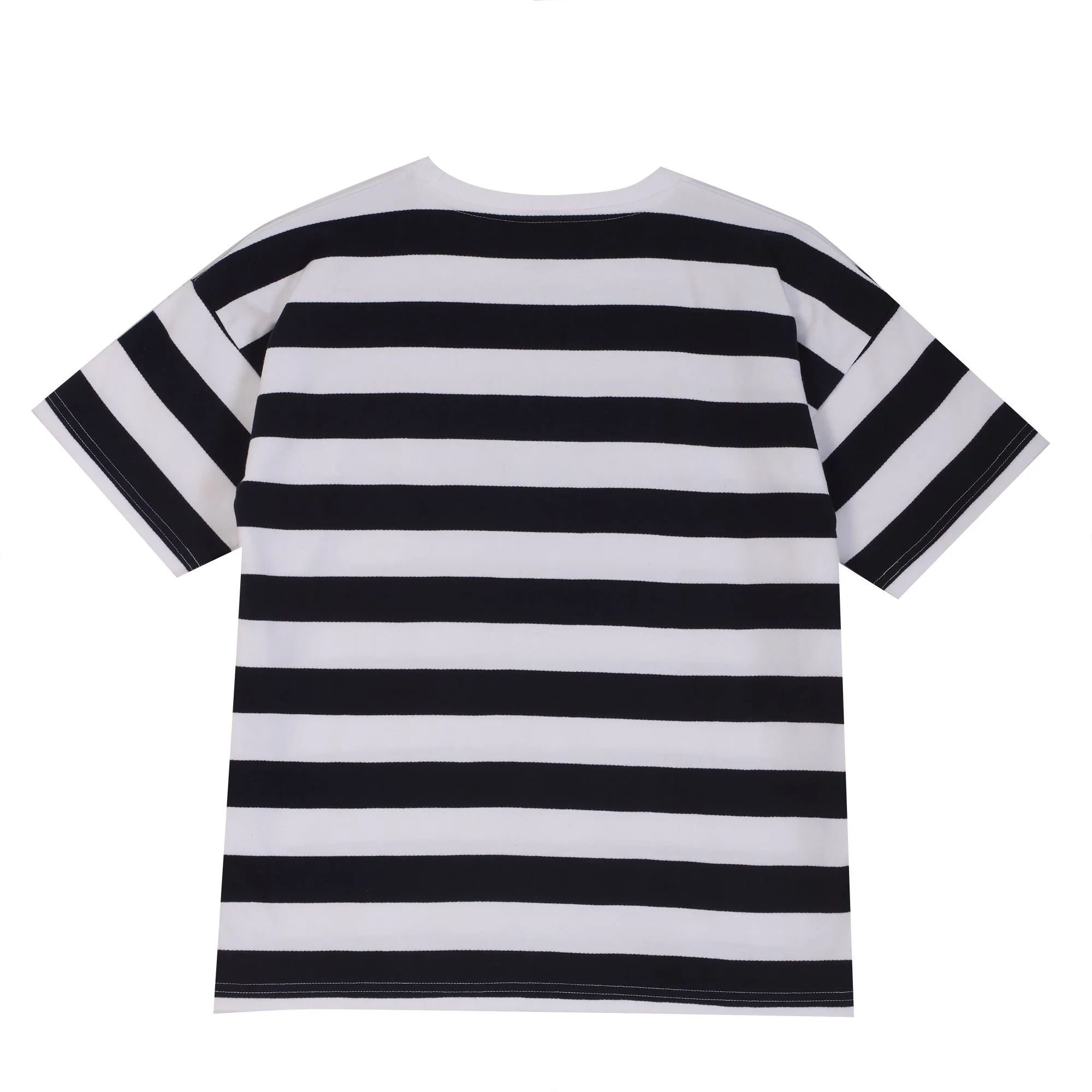 Ensemble Tee-shirt manches courtes + short marinières 3-12 ans  - Bleu foncé - Image 3
