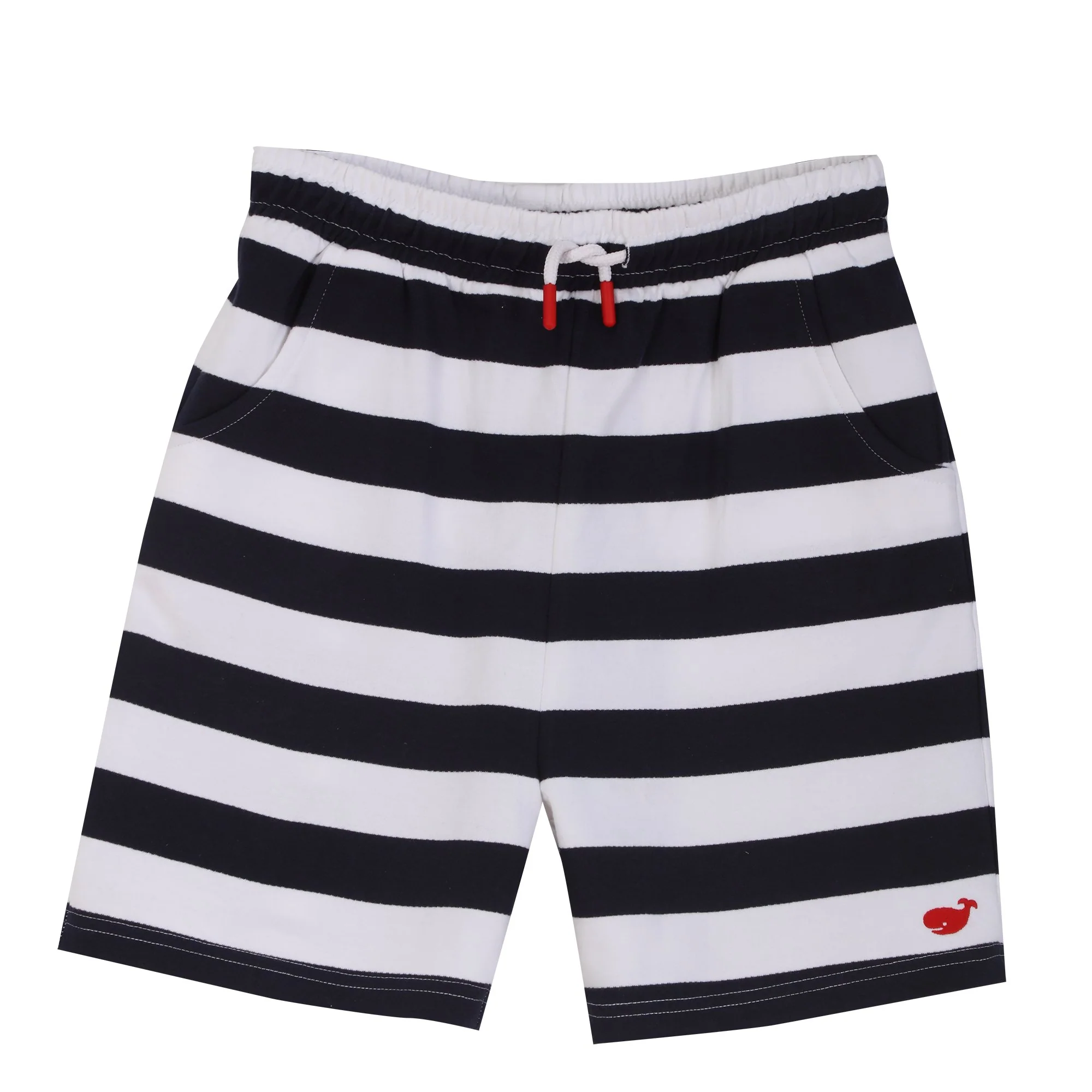 Ensemble Tee-shirt manches courtes + short marinières 3-12 ans  - Bleu foncé - Image 4