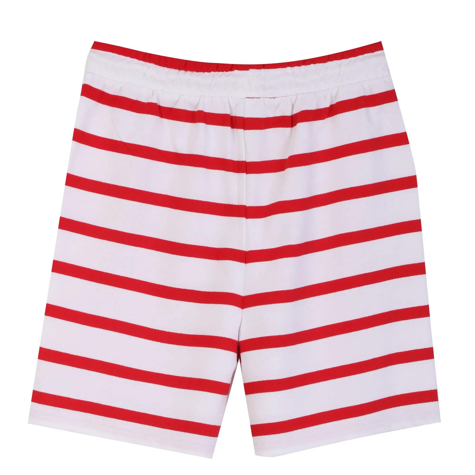 Ensemble Tee-shirt manches courtes + short marinières 3-12 ans - Rouge - Image 5