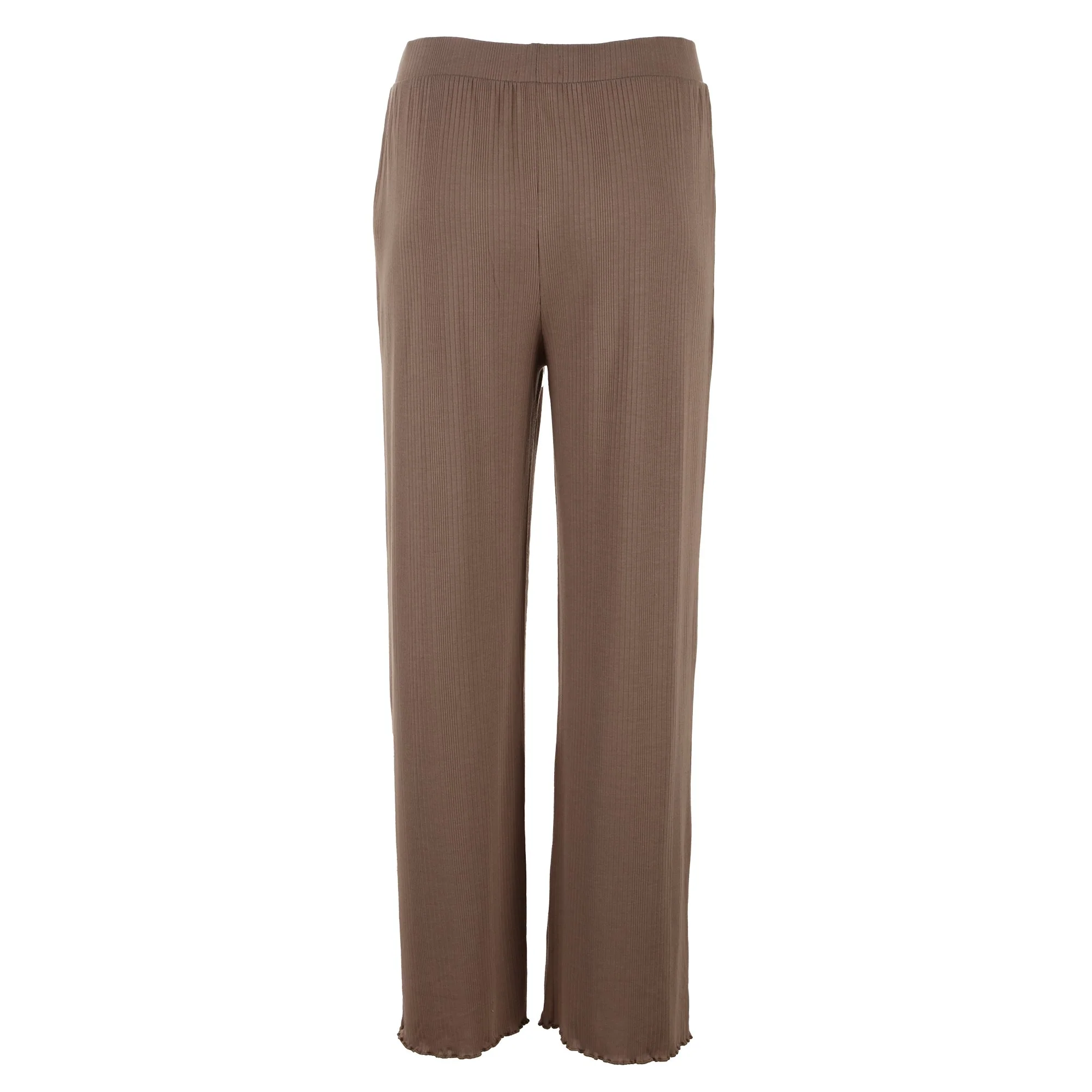 Ensemble tee-shirt manches longues + pantalon évasé - Gris - Image 6