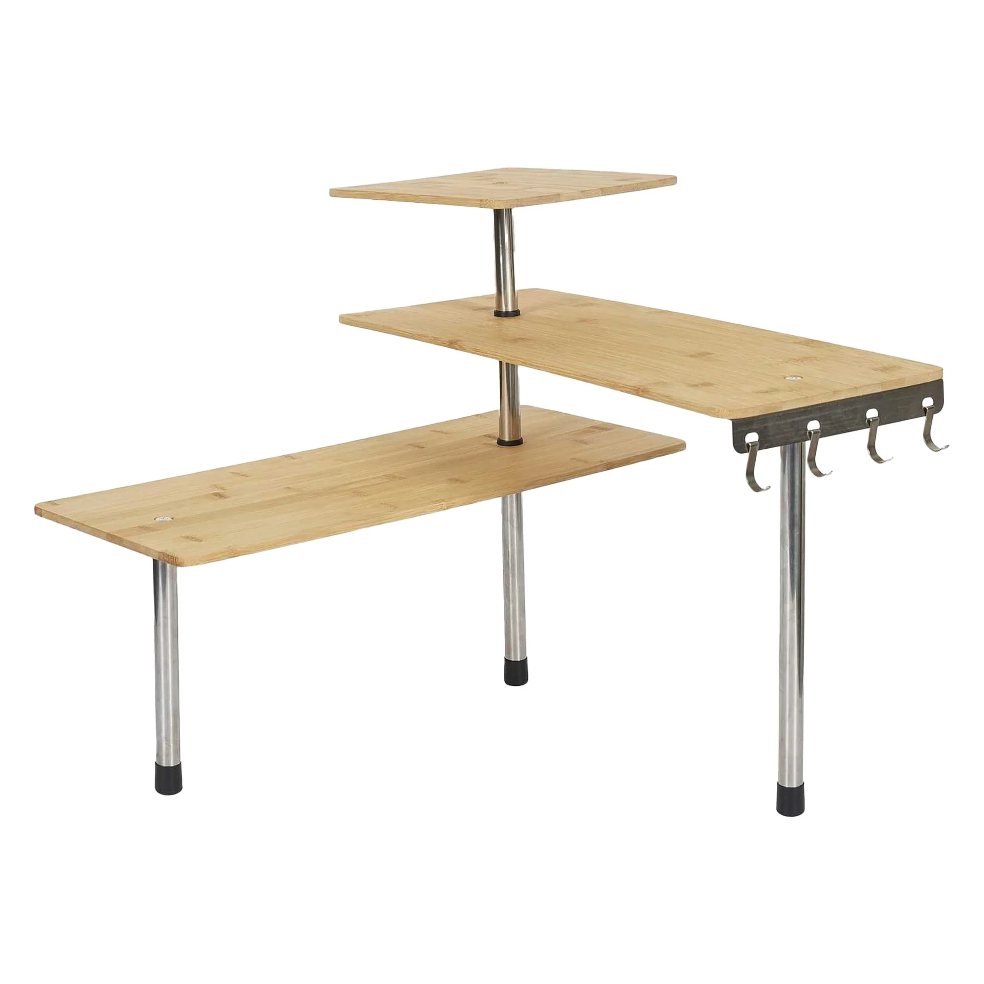 Etagère d'angle bambou 3 étages