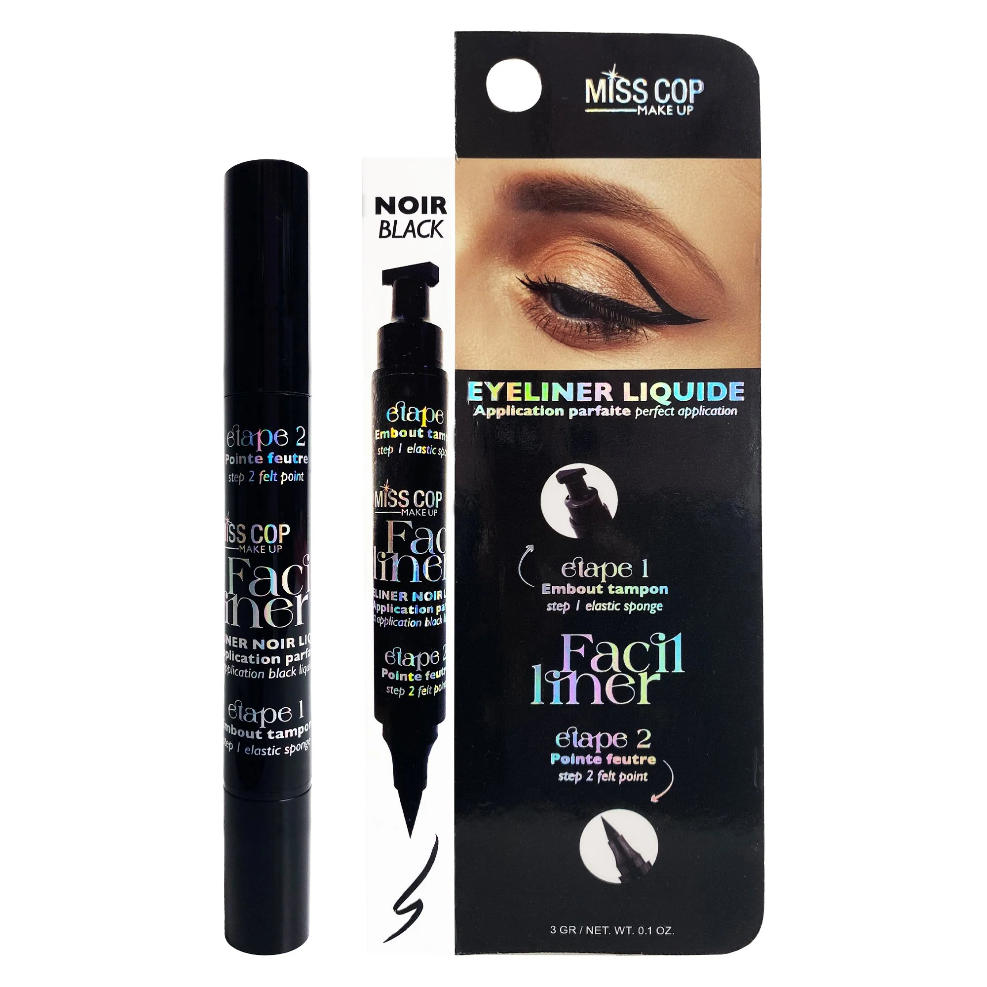 Eyeliner liquide 2 en 1 noir