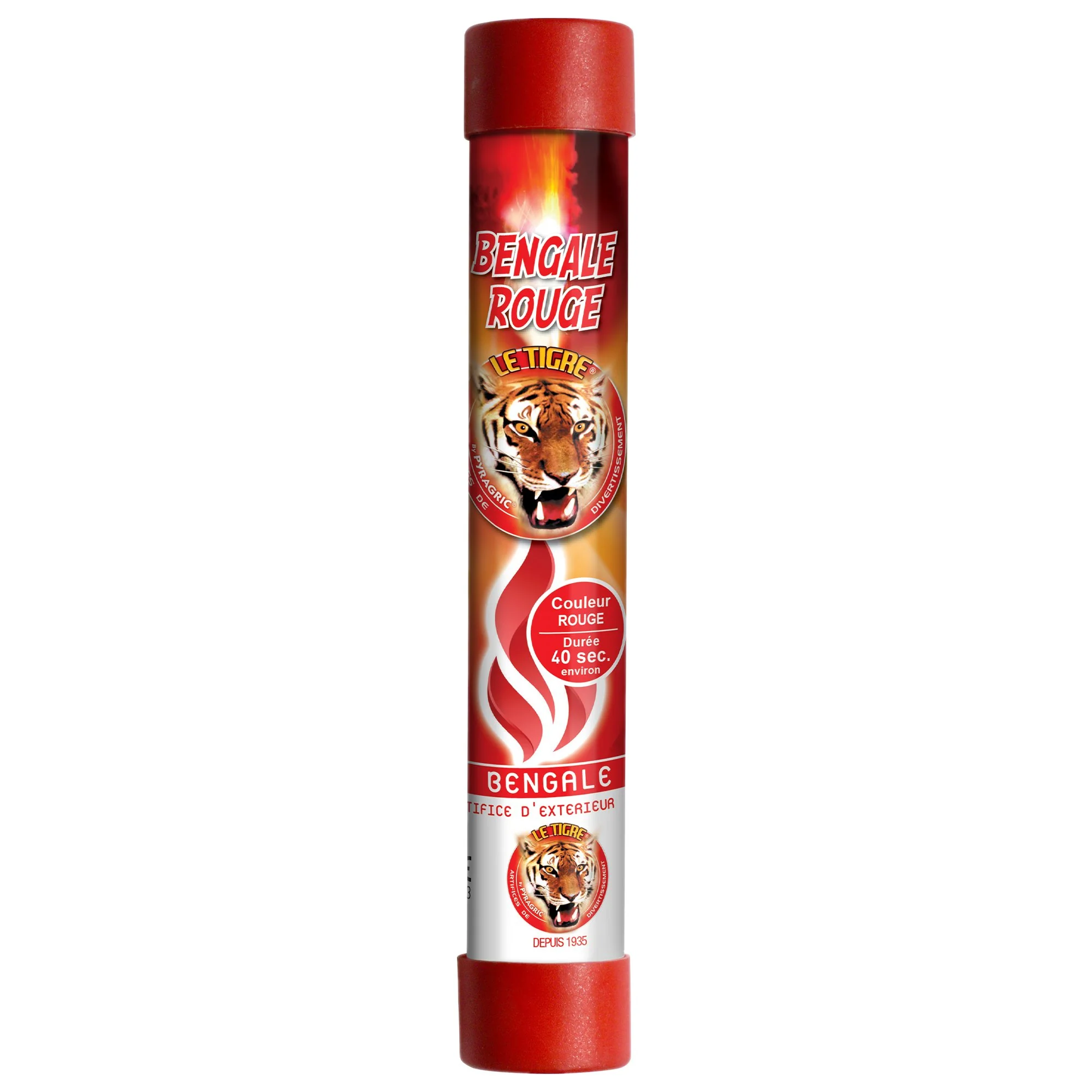 Feu de bengale rouge