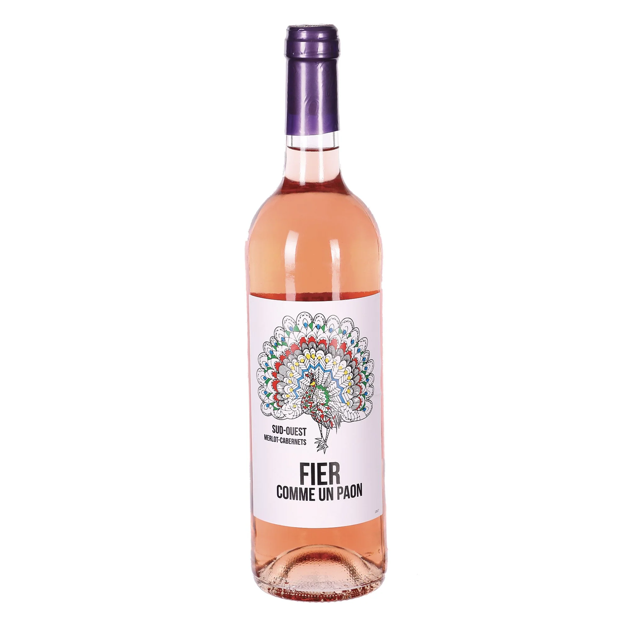 FIER COMME UN PAON MERLOT CABERNETS IGP COMTE TOLOSAN 2022 ROSE 12,5% - Image 3