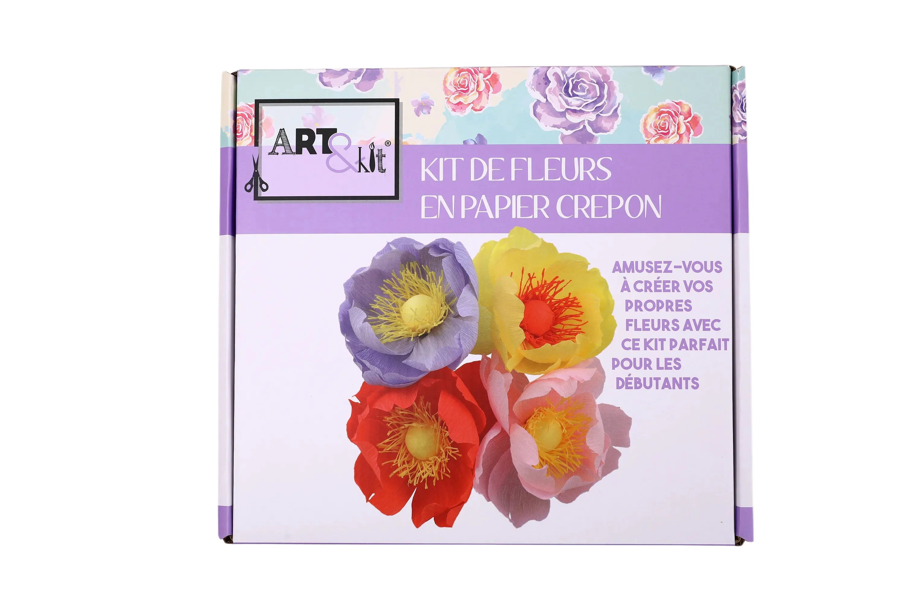 Fleur en papier Crepon